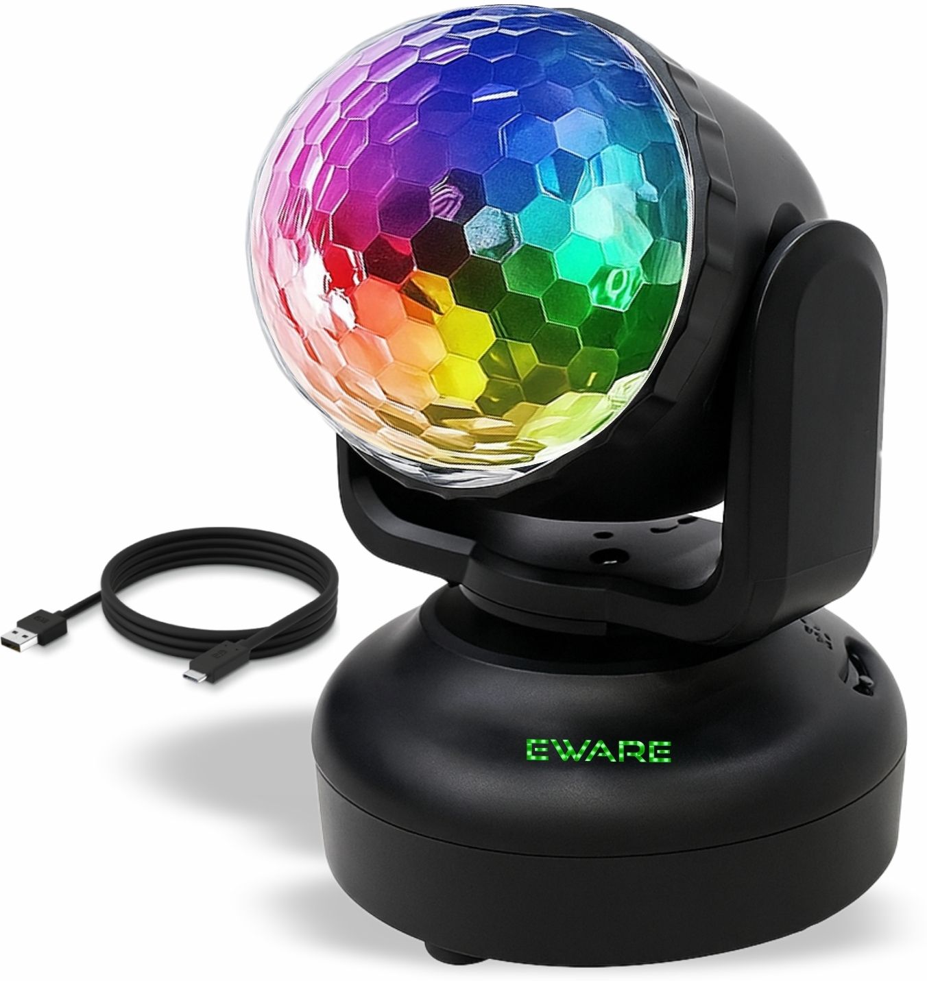 eware Disco Party Light with Music Sync and RGB Party Light for Celebration Single Disco Ball-picture-19