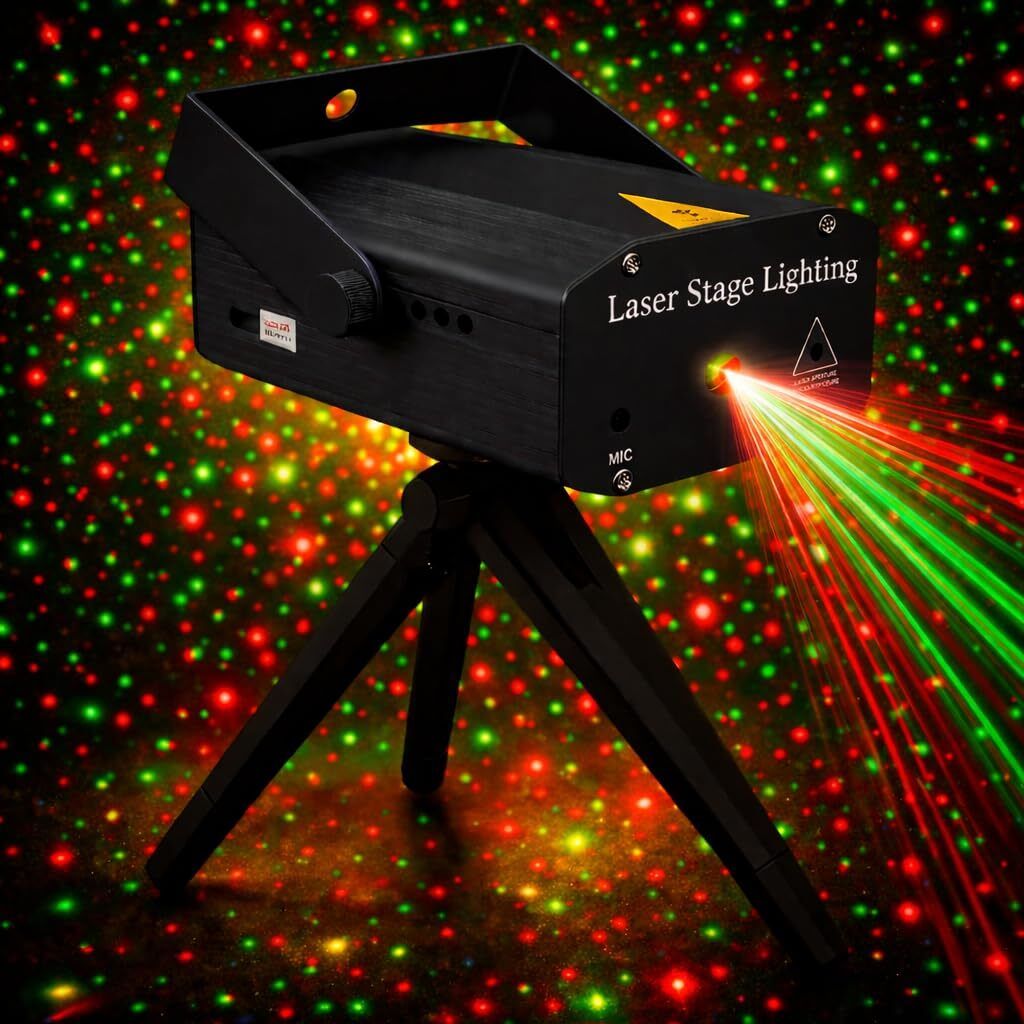 Mini Laser Projector Light Featuring Sound-Activated Disco Ball CX15 Dual Disco Ball-image-23