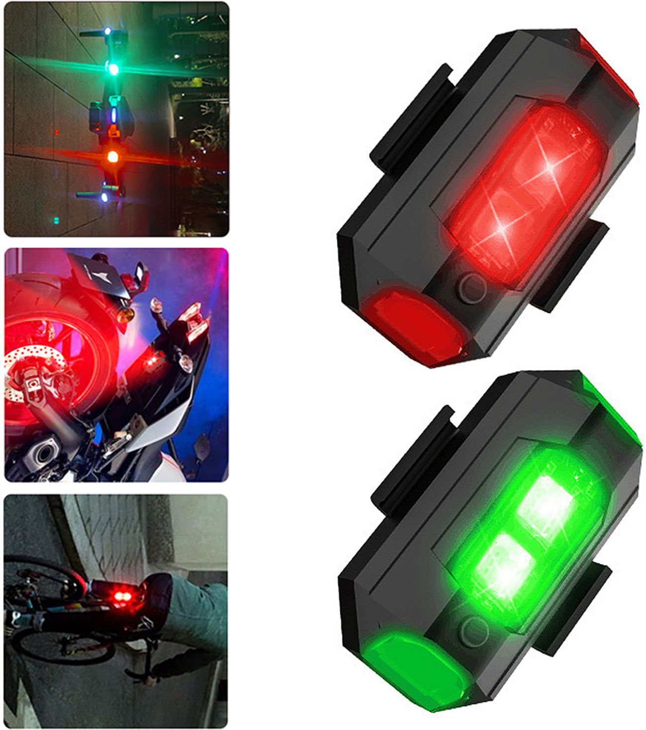 Small Multicolor Airplane Light Shower Strobe Light for Helmets and Bikes Shower Laser Light