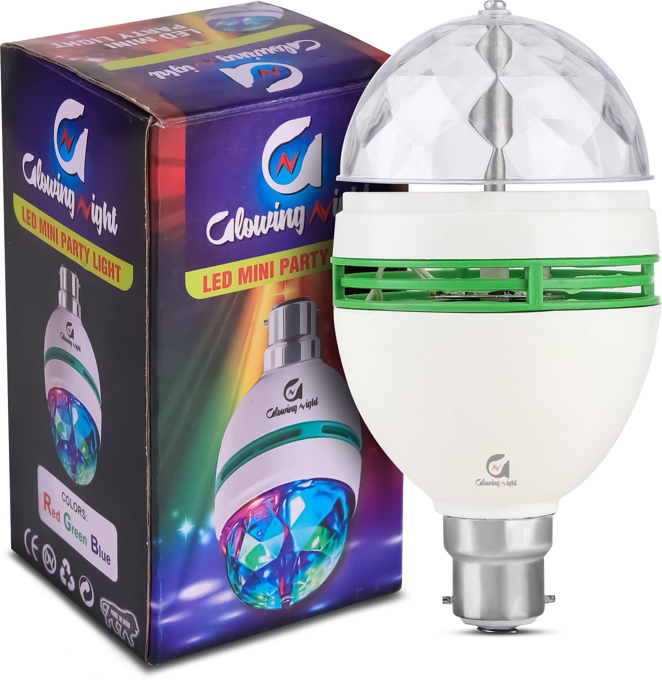 glowing night ROTATING BULB IN MULTICOLOR Single Disco Ball Single Disco Ball-picture-37