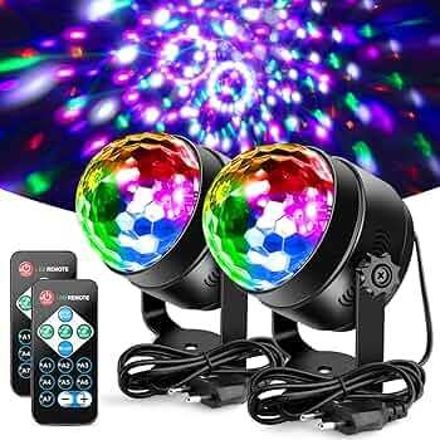 khodiyar enterprises Party Lights DJ Disco Ball 7 Colors Sound Activated Remote Control Disco Ball Set-picture-7