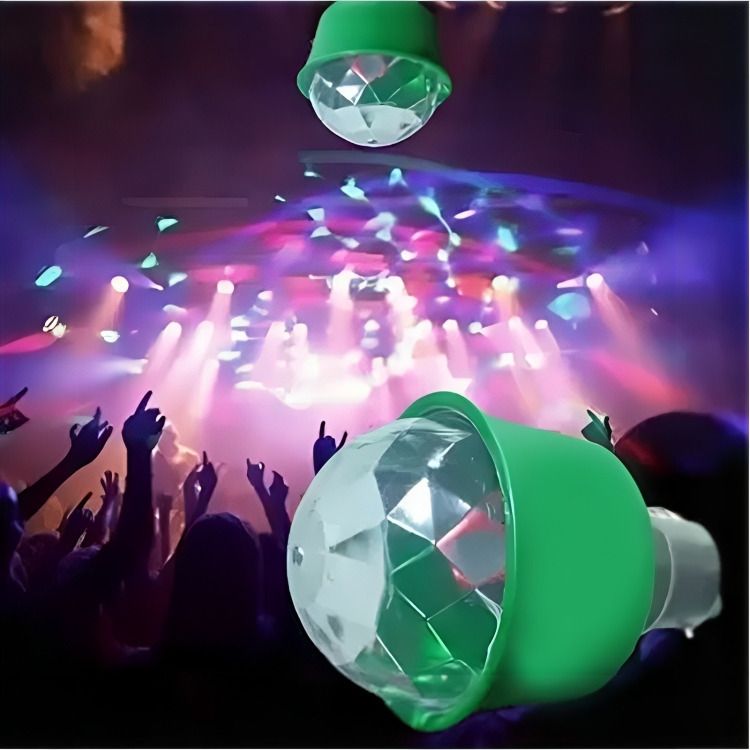 Disco Party Light – 6 Led Colourful Rotating Bulb Single Disco Ball-image-23