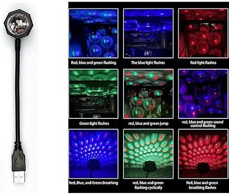 favstore trends USB M9. Shower Disco Light for Home, Cars, SUVs, Bedrooms- Laser Party Light. Single Disco Ball-picture-37