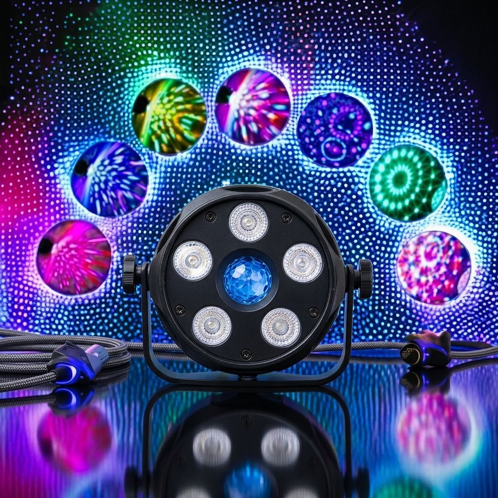 zyron LED Party Light Projector for Home Events and Celebrations Disco Ball Set-picture-20