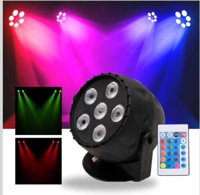 6 LED Mini DJ Par Disco/Club Light with Remote Home/Diwali/Festival Decorations Single Disco Ball-image-47