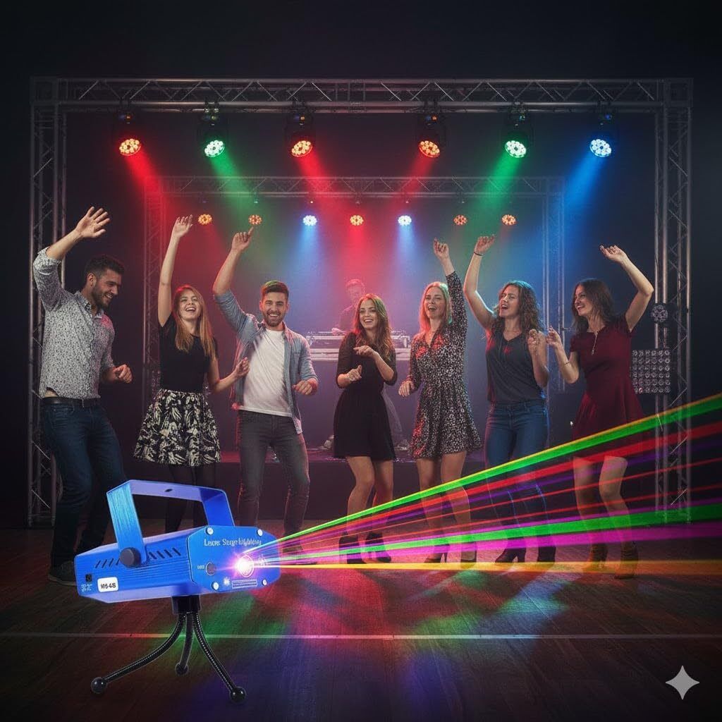 Mini Laser Projector Light Featuring Sound-Activated Disco Ball CX13 Dual Disco Ball-image-24