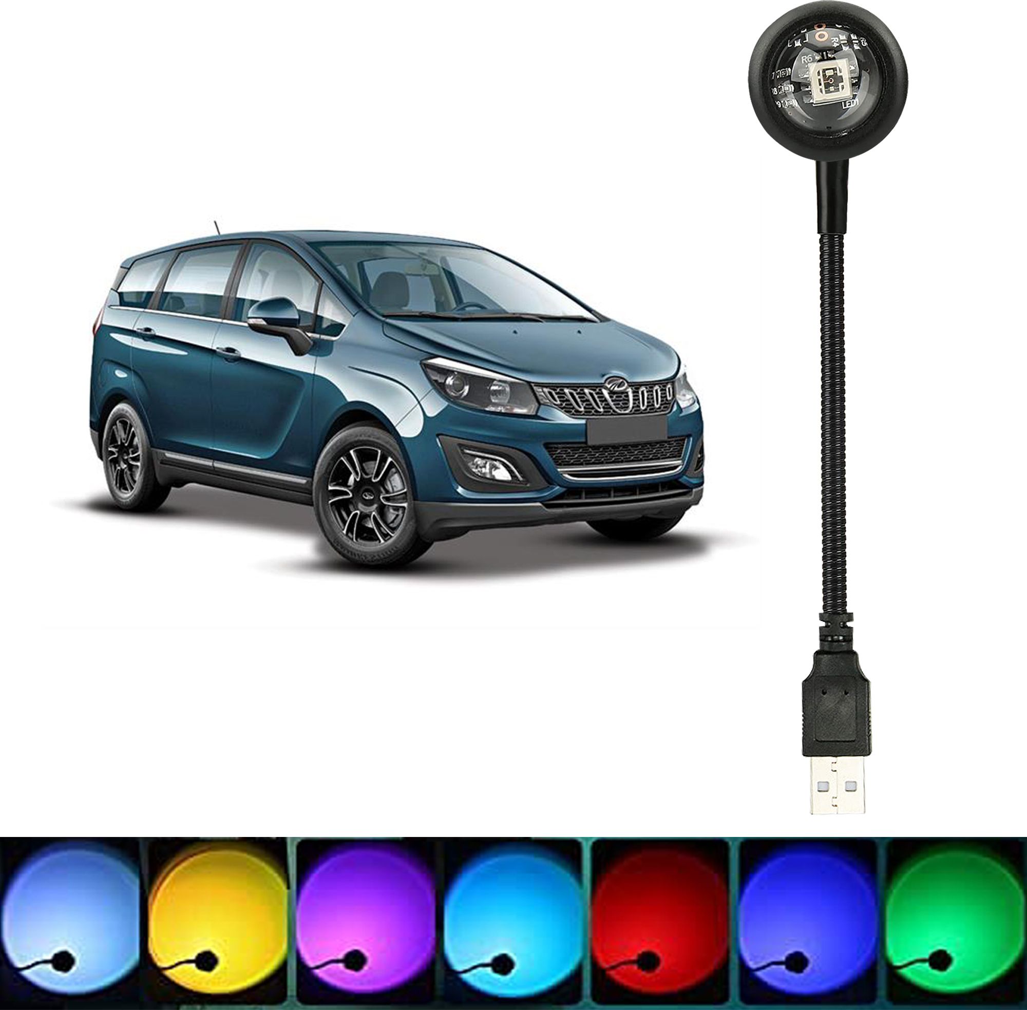 wrader Shower Sunset Projection Light 7 Colors + 13 Functional Modes for Marazzo Cars Shower Laser Light-picture-27