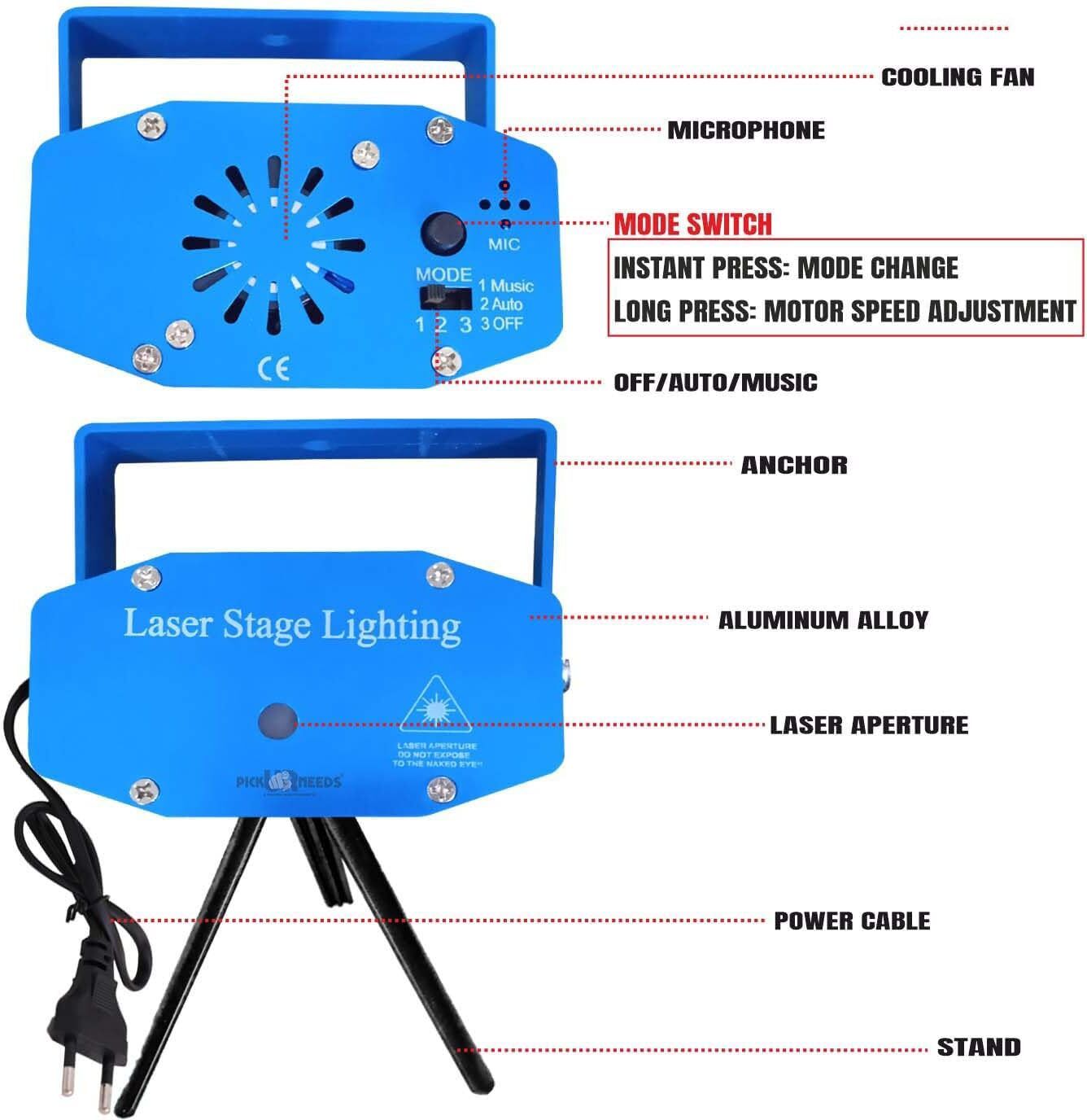 astound 6 Pattern Disco Laser Light Color Changing Stage Light for Events Shower Laser Light-picture-28