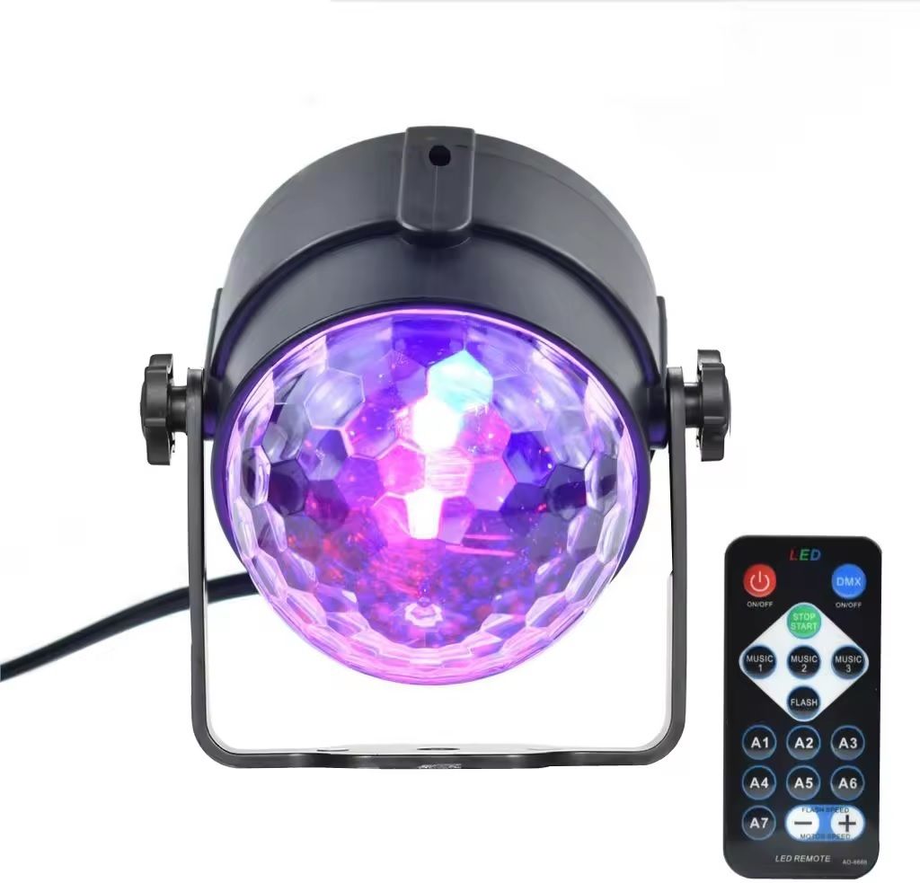 trudo LED Sound Activated dj Lights with Remote Control Single Disco Ball-picture-13