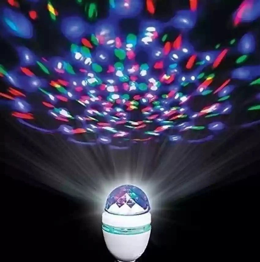 LED Rotating Light Bulb Multicolor Party Light Bulbs Party Crystal Ball Single Disco Ball