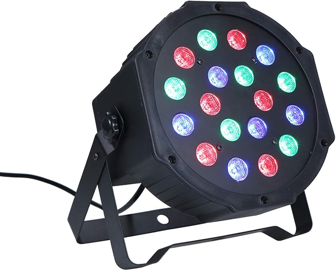 trudo 6-in-1 Color Changing Party Lights with DMX and Music Sync, for Events and Shows Single Disco Ball-picture-15