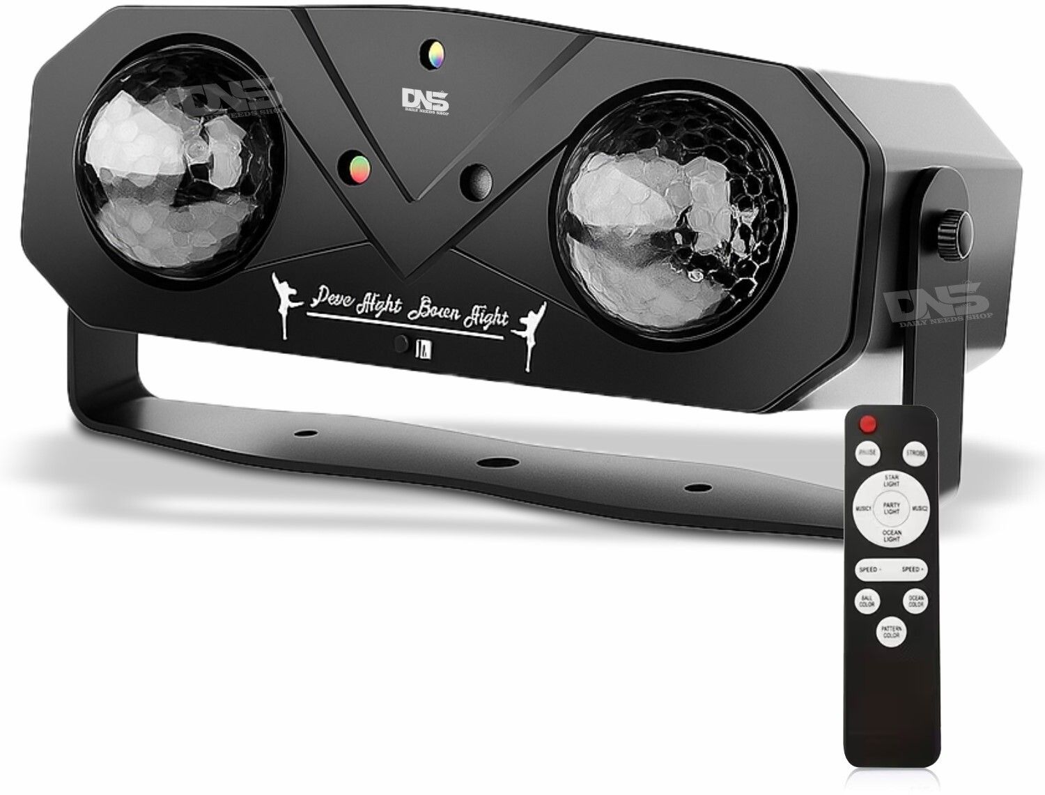 Dual Lens Party Light Projector,Sound Activated RGB Laser -Strobe Effect Light Dual Disco Ball-image-2