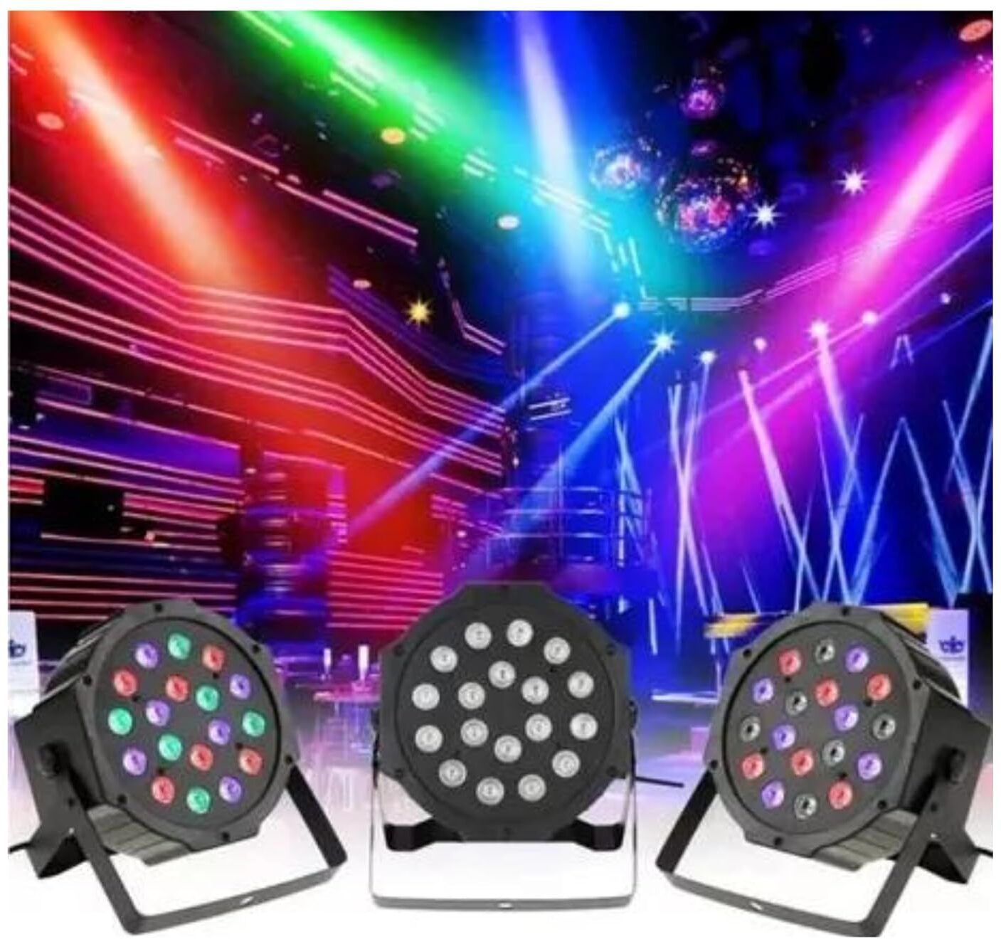 wundervox 16 LED RGB Stage Light Lighting Fixture Supported Sound Activated/Auto-Running Single Disco Ball-picture-28