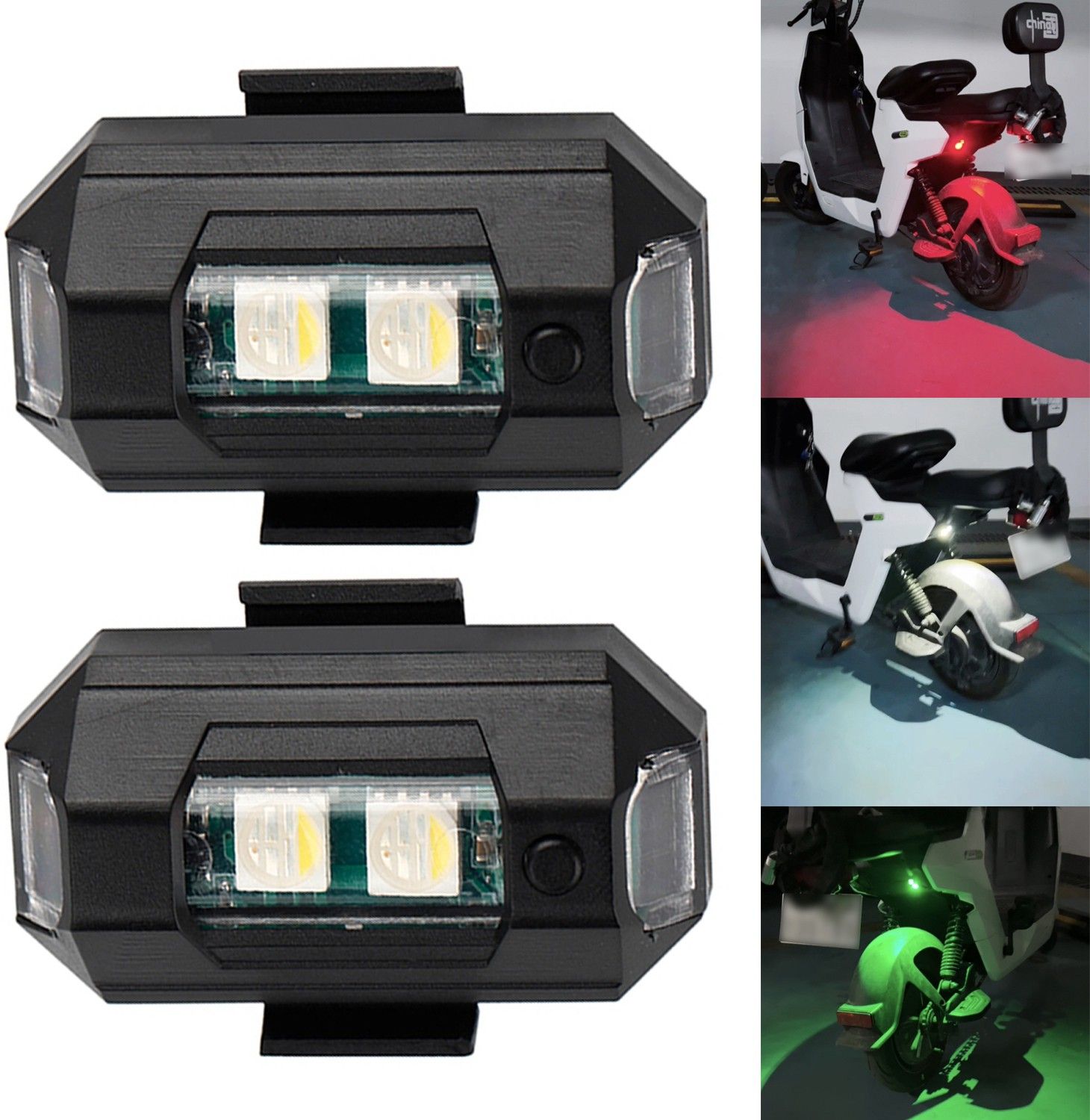 Small LED Light for Drone Helmet and Bike 7 Colors + Flashing Modes Multicolor Shower Laser Light-image-33