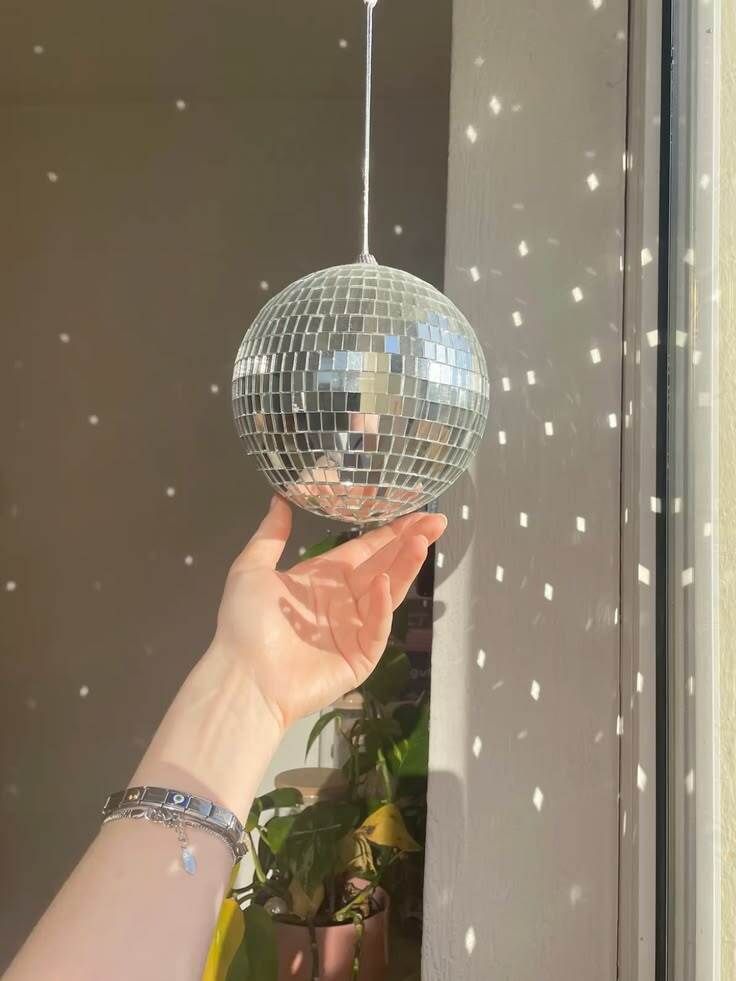 krraza Disco Ball Silver 6 Inch Hanging Mirror Ball for Birthday Decoration Single Disco Ball-picture-27