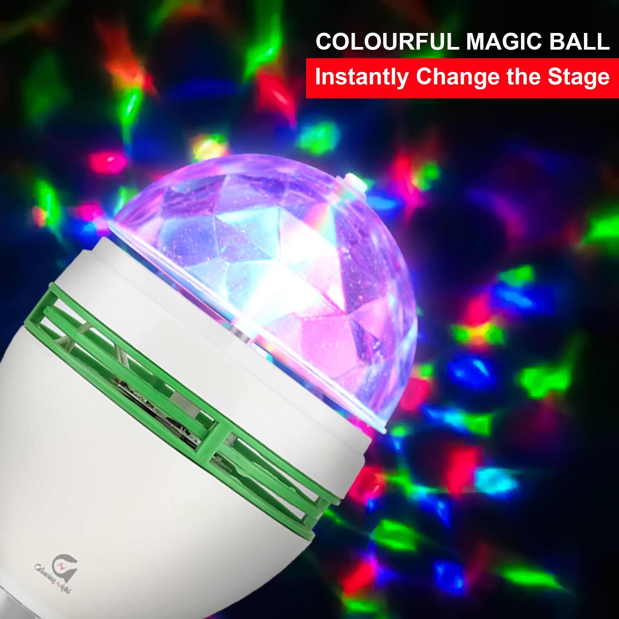 360 Degree LED Light 3W RGB Projector Crystal Auto Rotating Color Changing Lamp Single Disco Ball-image-13