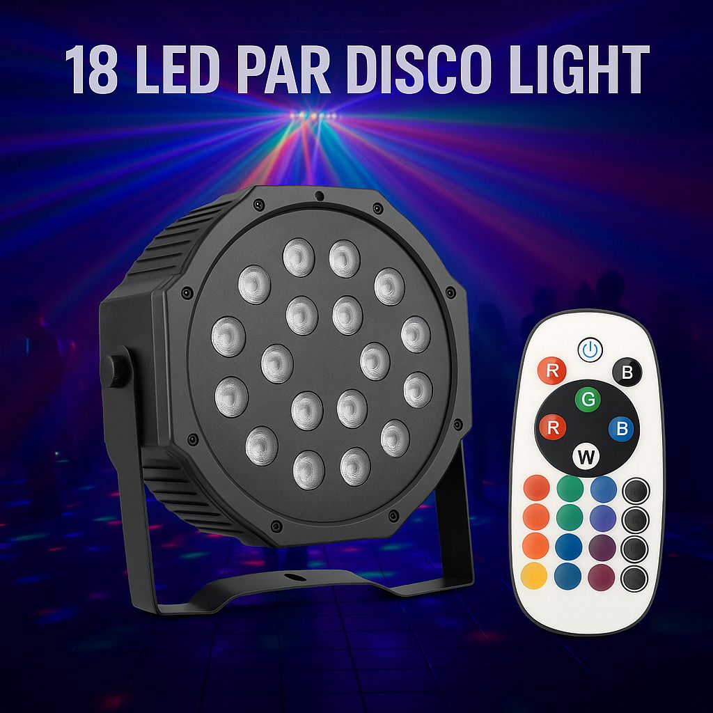 18LED Disco DJ Par Light DMX with Remote Controller Single Disco Ball-image-39