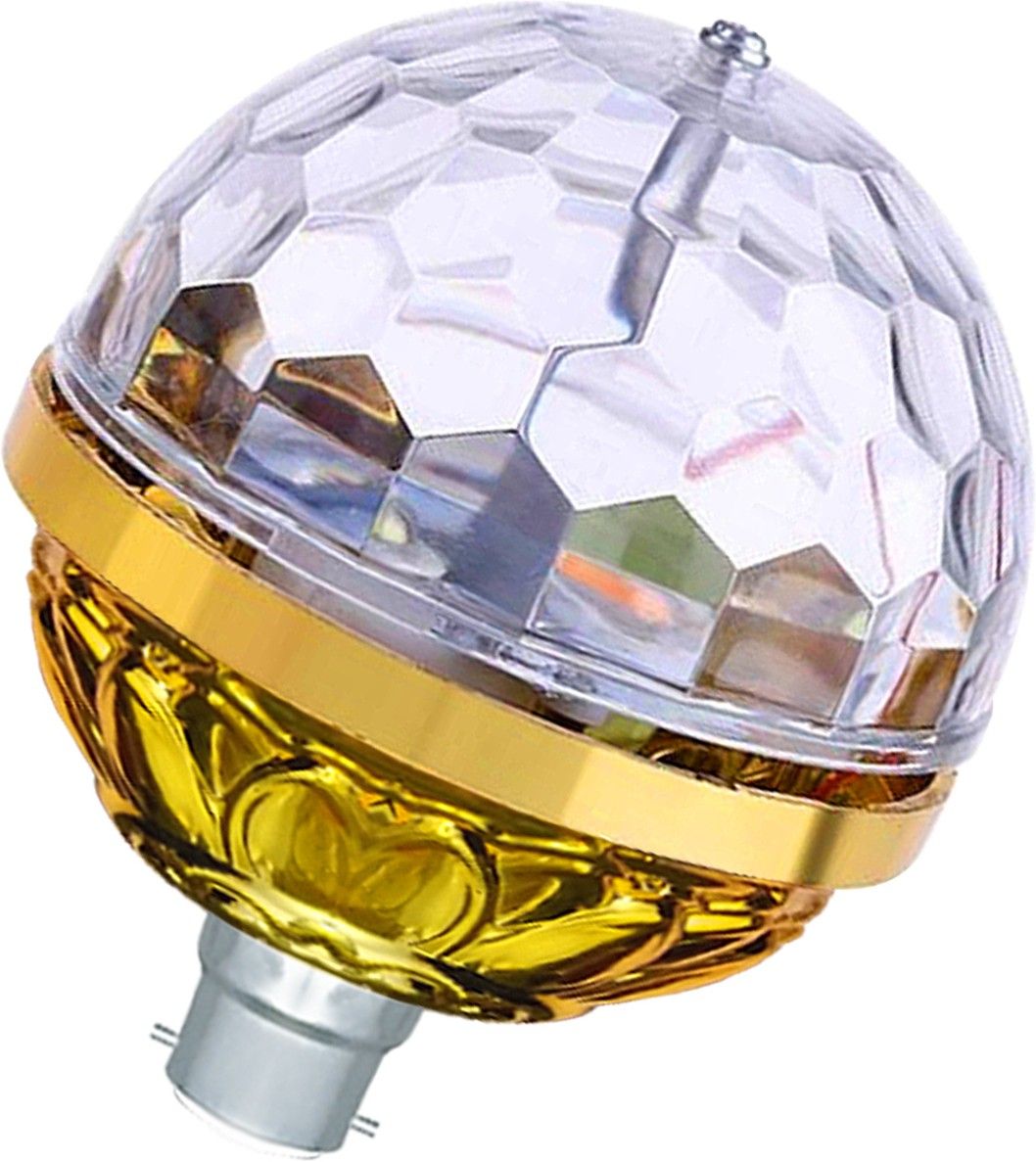 moozmob Golden Jumbo Disco LED Bulb for Party Home Birthday Dancing Stage & Diwali Bulb Single Disco Ball-picture-17