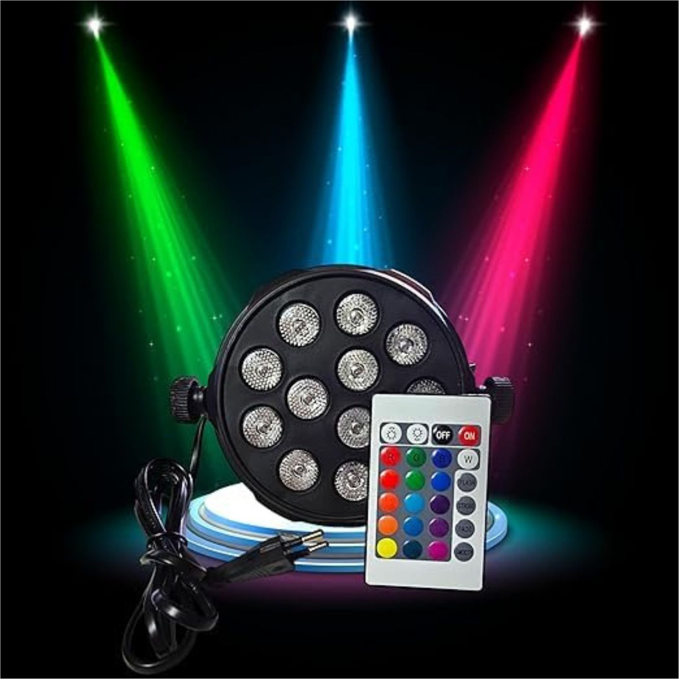 ® 12 LED DJ Light RGB Disco with Flashing Light for Home Decoration & Party. Shower Laser Light-image-43