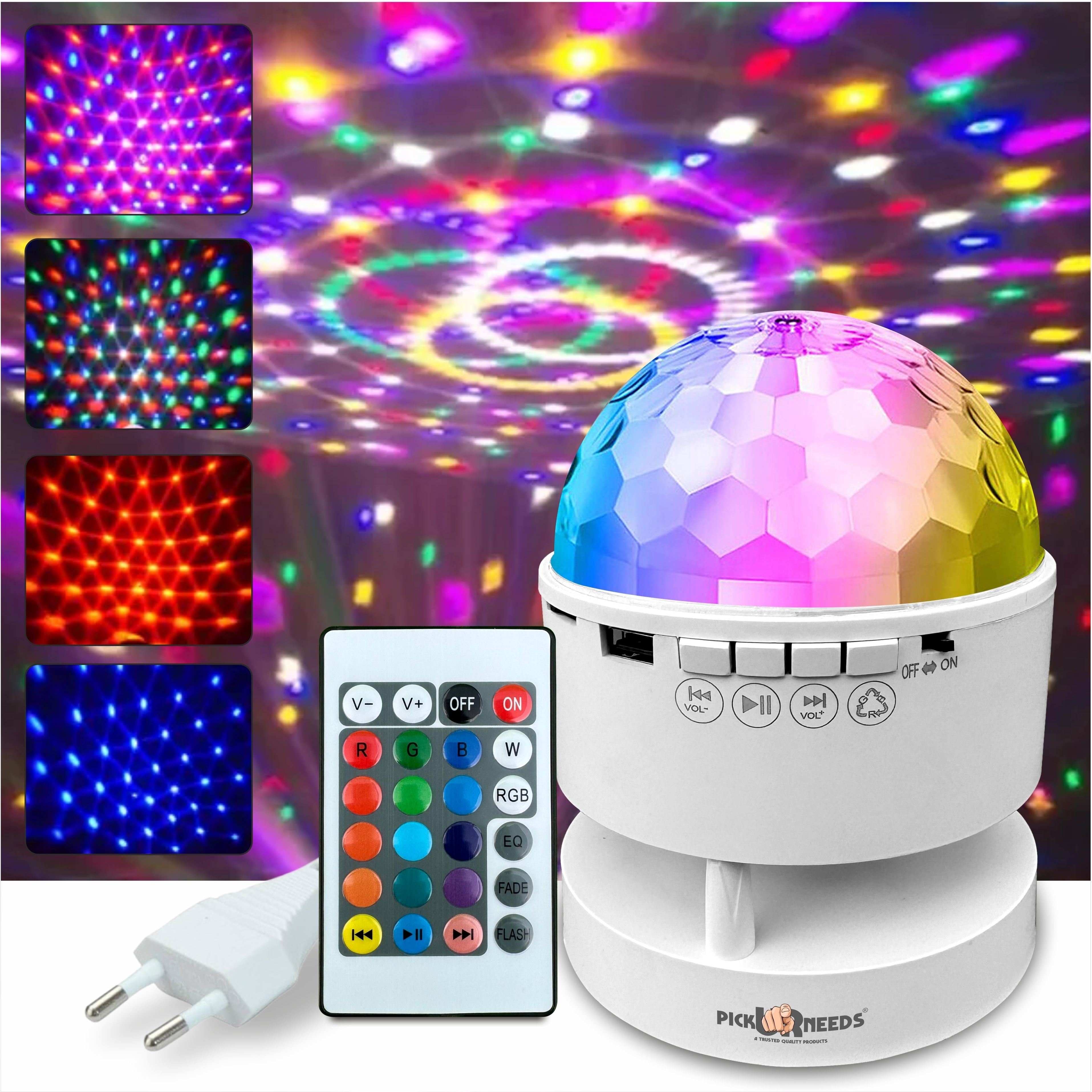 daily needs shop Crystal Ball Bluetooth Speaker Stage Disco Light LED Music Bulb RGB Color Ceiling Light Ceiling Lamp-picture-15