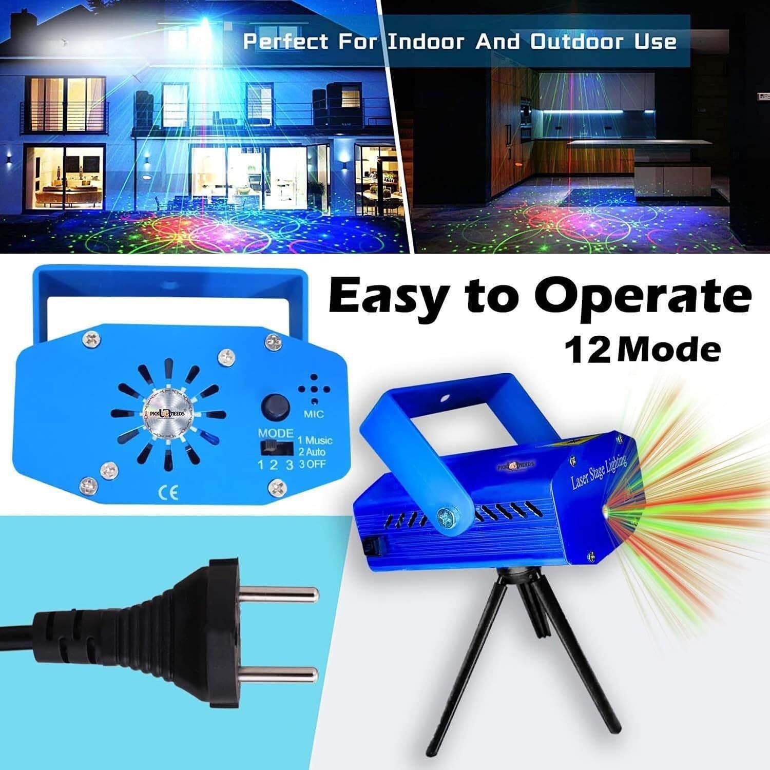 Laser Mini Disco Light Projector RGB Dance Floor Light for Celebrations Shower Laser Light-image-36