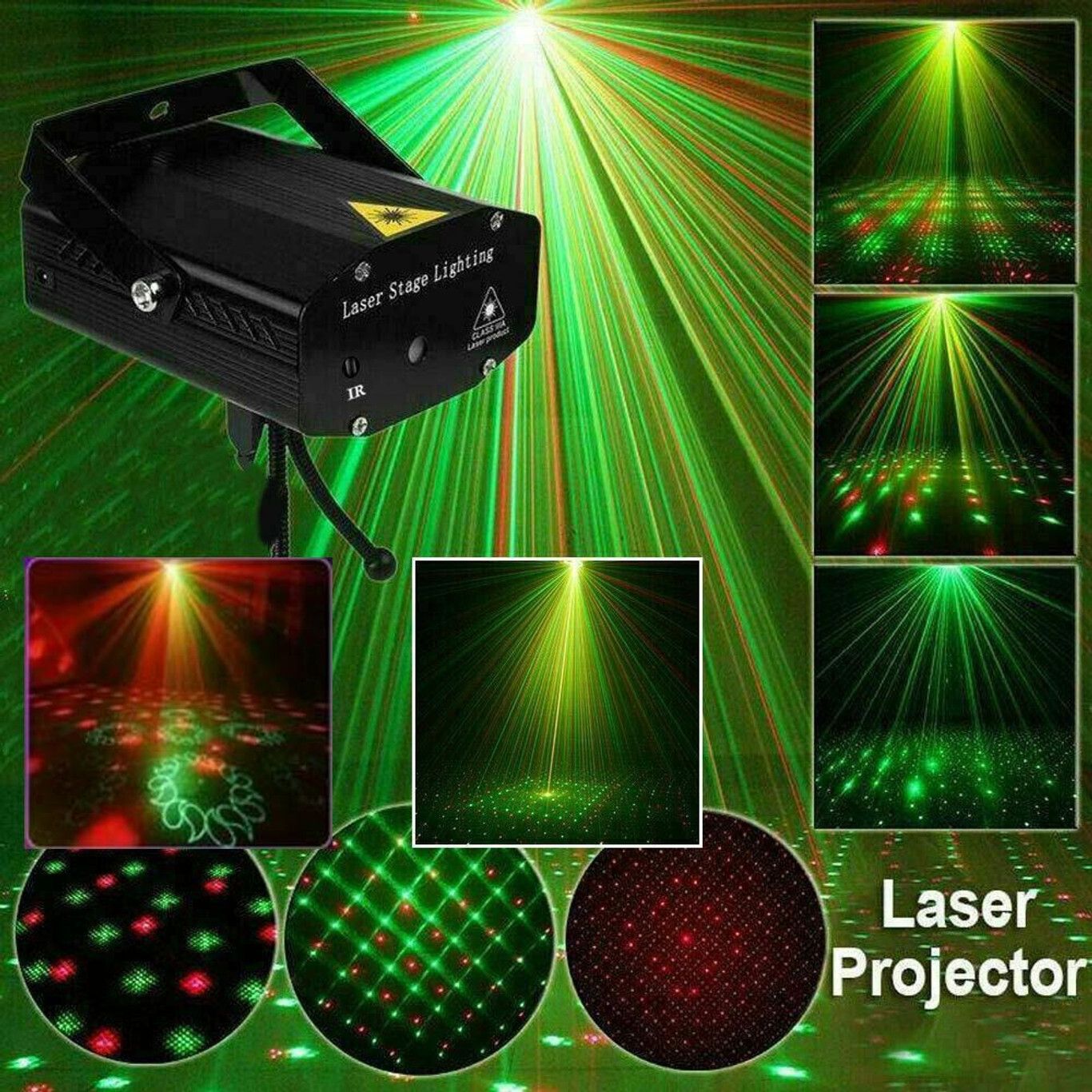 Mini Laser Projector Light Featuring Sound-Activated Disco Ball CX3 Dual Disco Ball-image-9