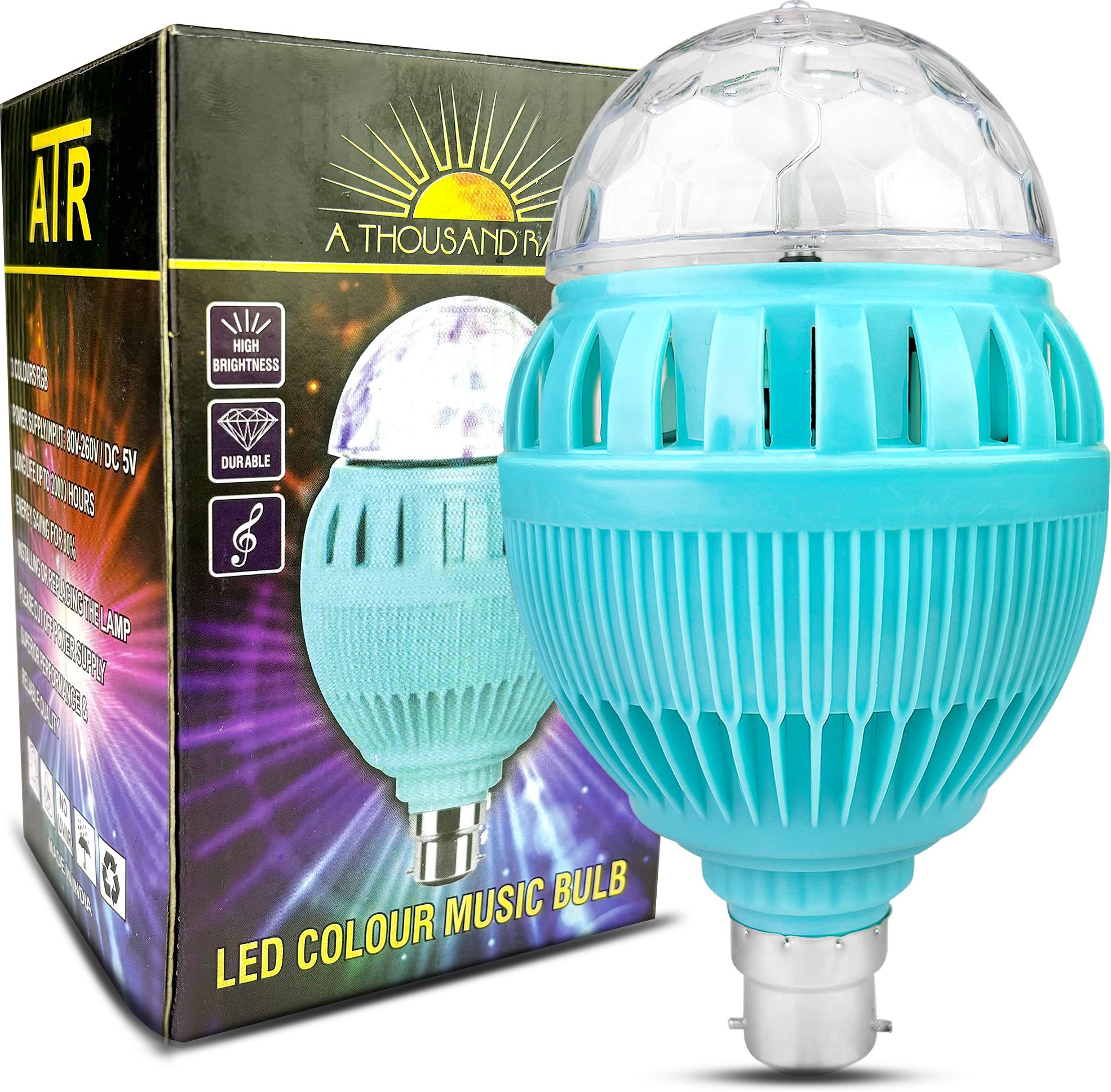 360 Degree Rotatable Jumbo Music Disco LED DJ Bulb for Party Home Birthday Party Single Disco Ball-image-18