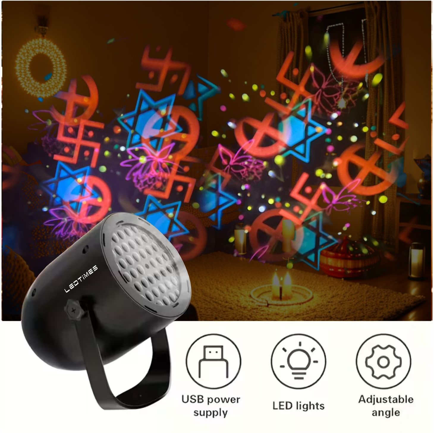 led times Laser Diwali Light | LED Projector Lamp for Wall, Ceiling & Outdoor Decorative Single Disco Ball-picture-16