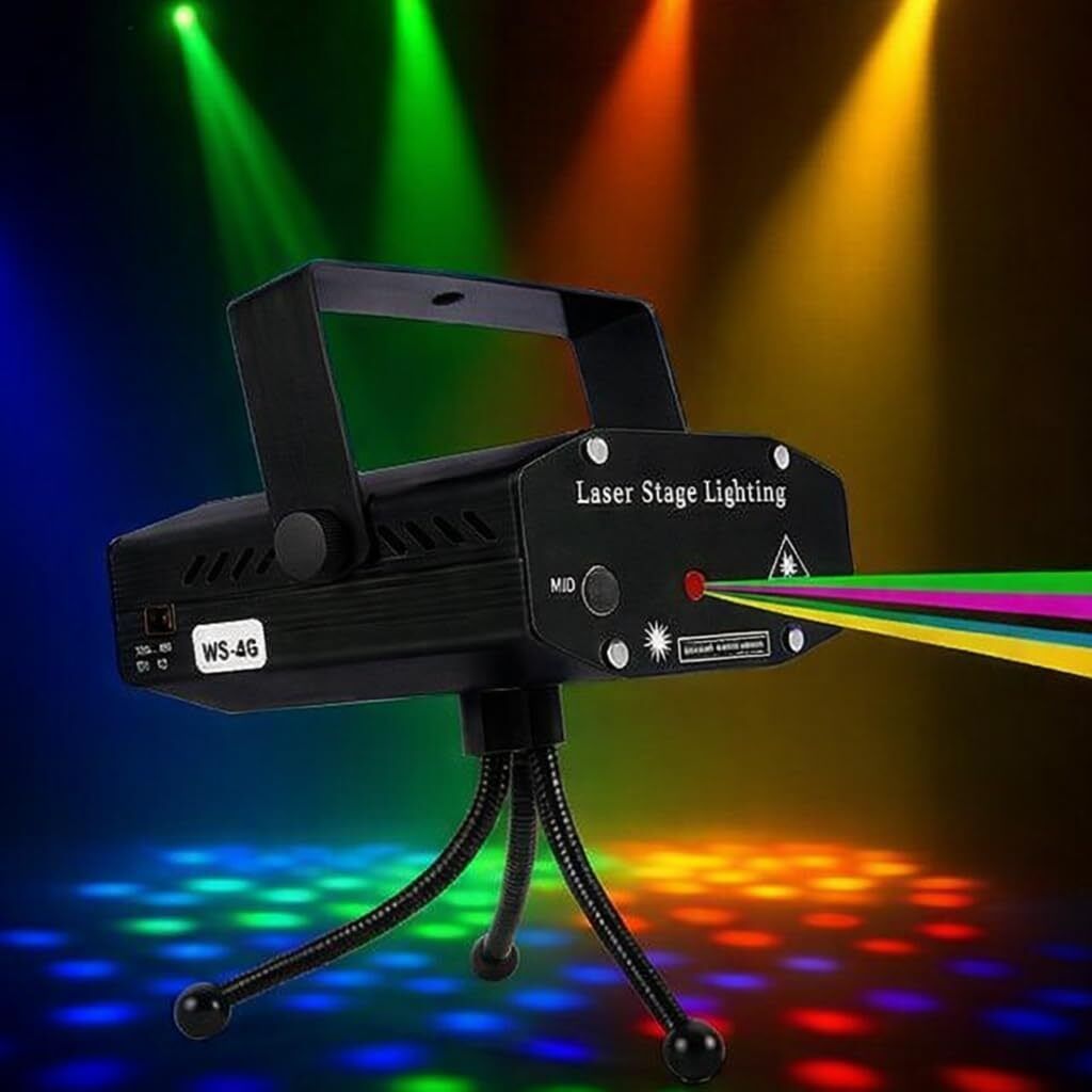 Mini Laser Projector Light Featuring Sound-Activated Disco Ball CX8 Dual Disco Ball-image-25