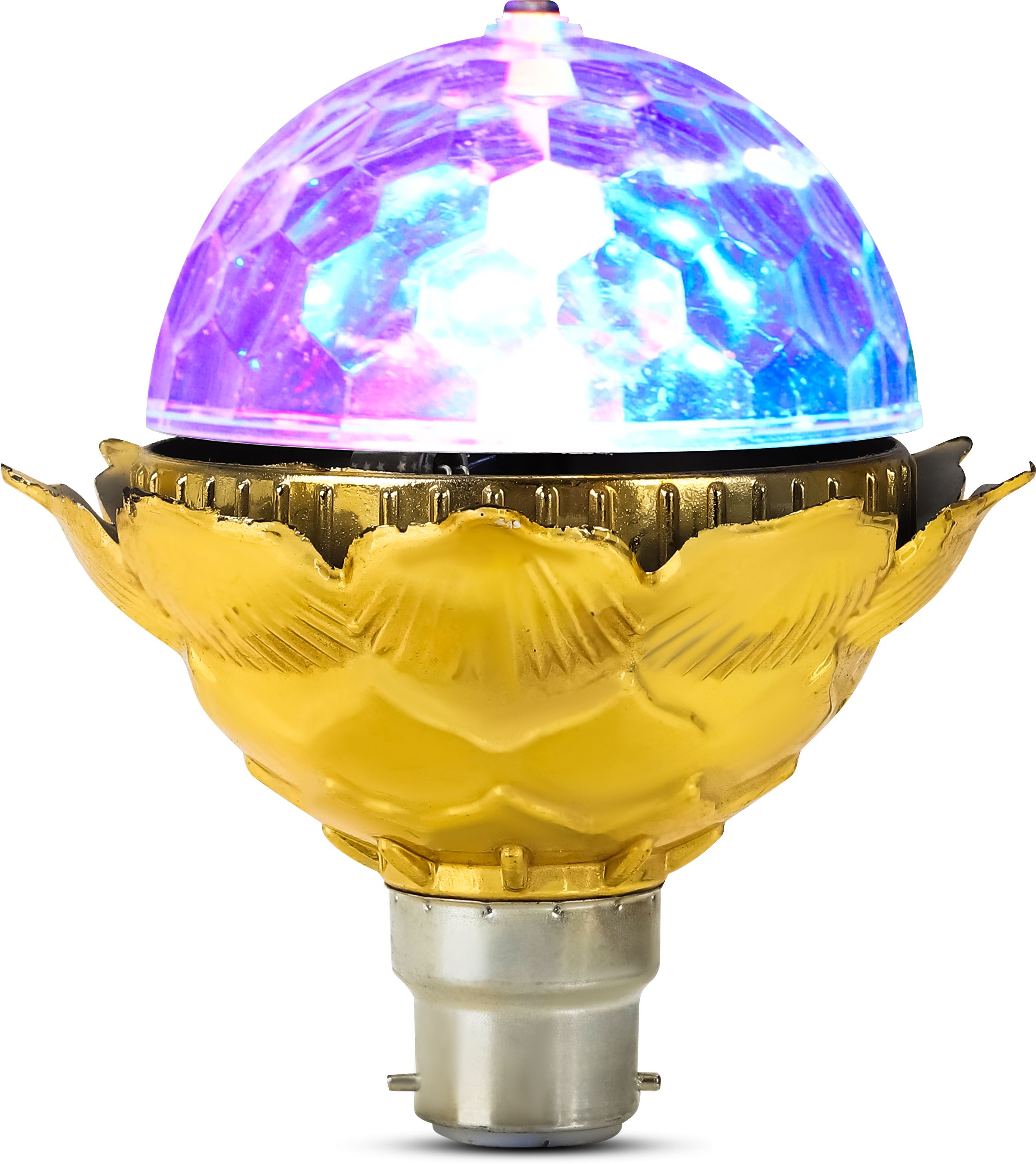 Golden Rotating LED Bulb | 360 Degree Party Light | 1 Pc Single Disco Ball