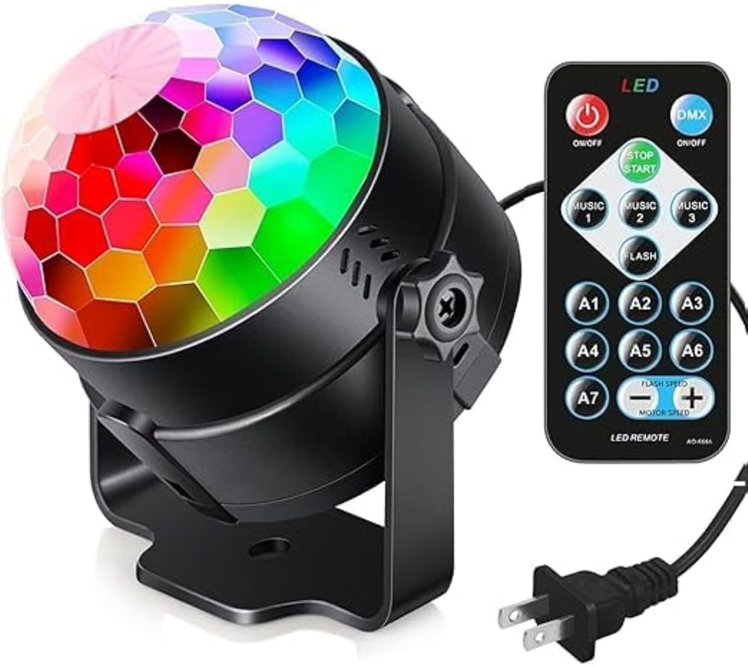 Music Sensor Disco Projector Light Stage DJ Light for Party Home Birthday Stage Disco Ball Set-image-28