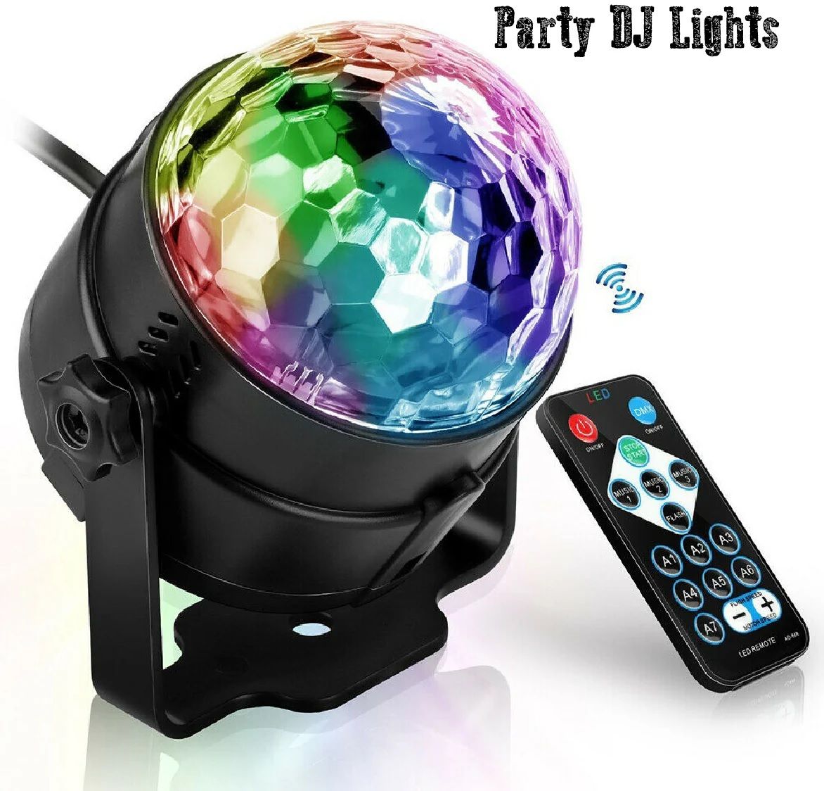 trudo Led Disco Ball 7 Colors Pattern & 4 Modes Dancing Light Single Disco Ball-picture-38