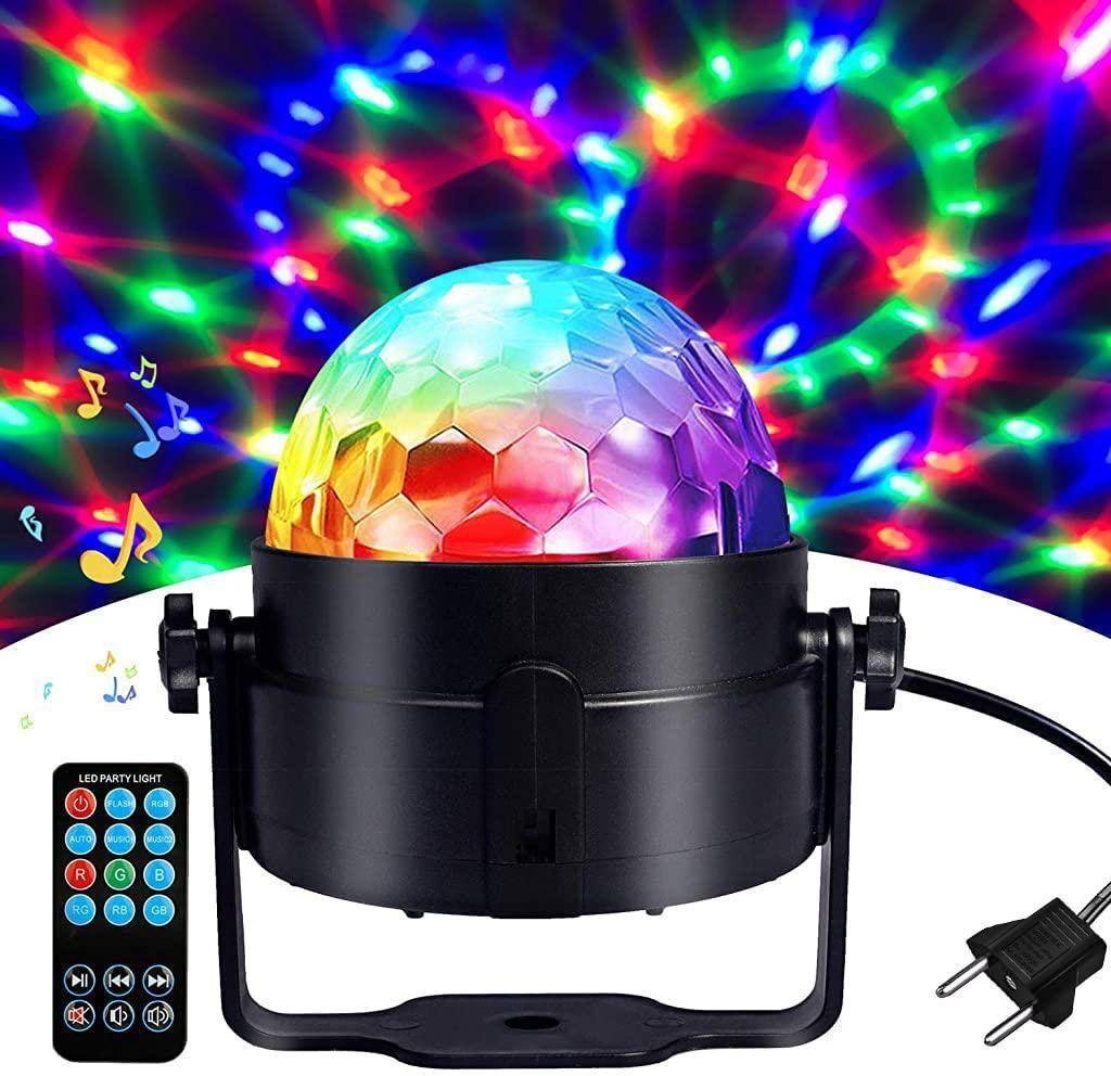 Music Controlled Mini DJ Party Lights-Multicolor Single Disco Ball-image-11