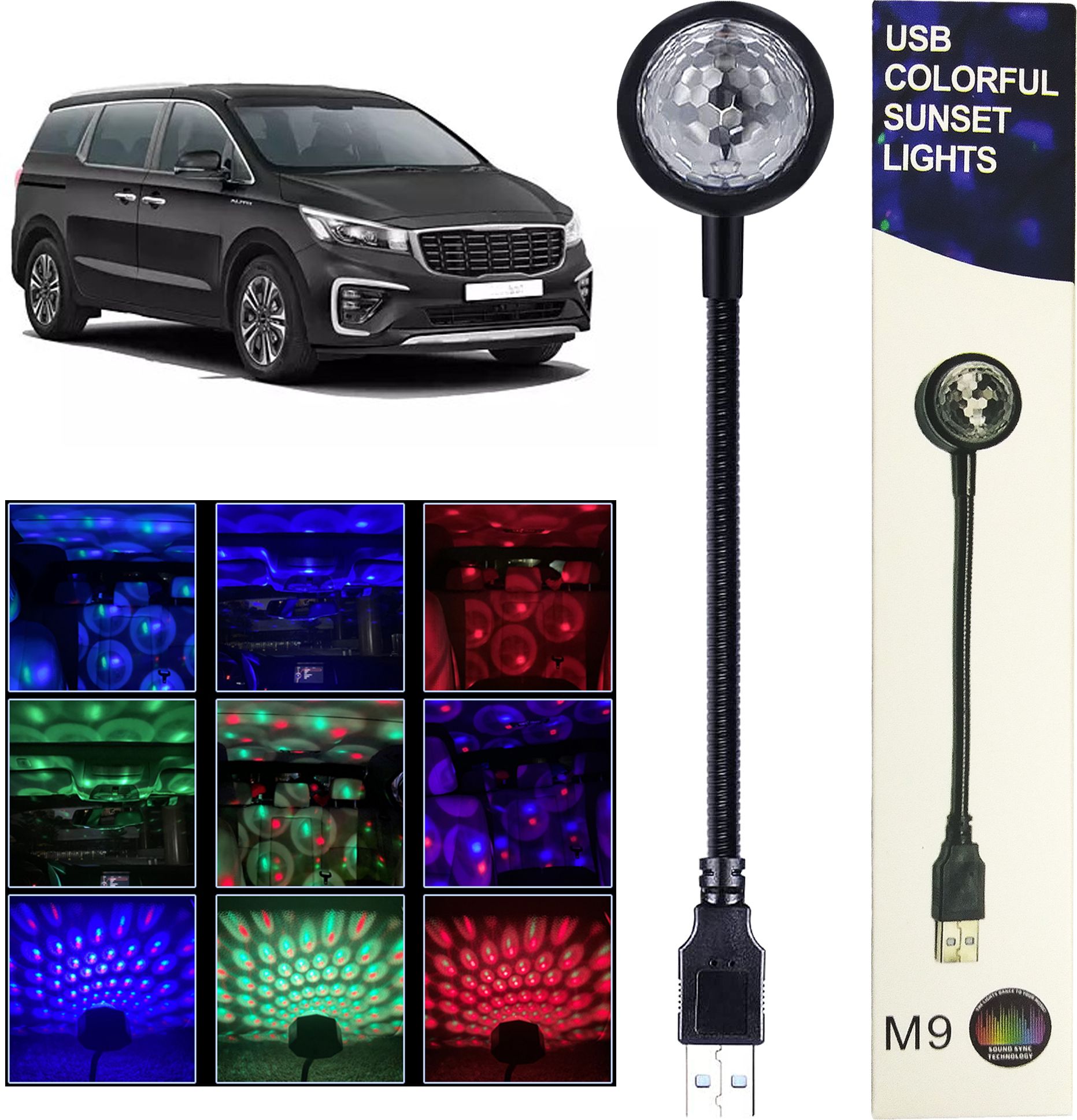 moozmob DISCO Light DJ Projection Light 7 Colors + 9 Functional Modes Carnival Car Disco Shower Laser Light-picture-34