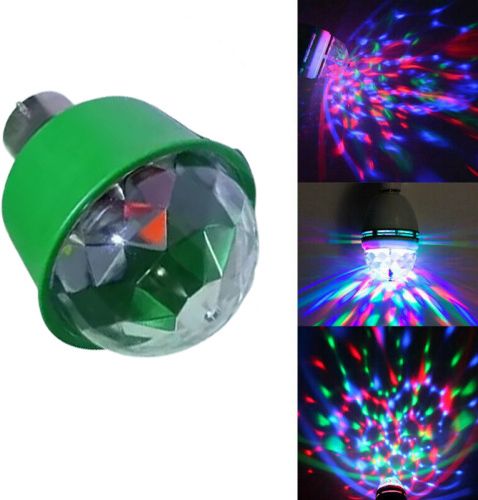 360 Degree Rotating Crystal LED Bulb,LED Light,LED Disco Light for Party,Diwali Single Disco Ball