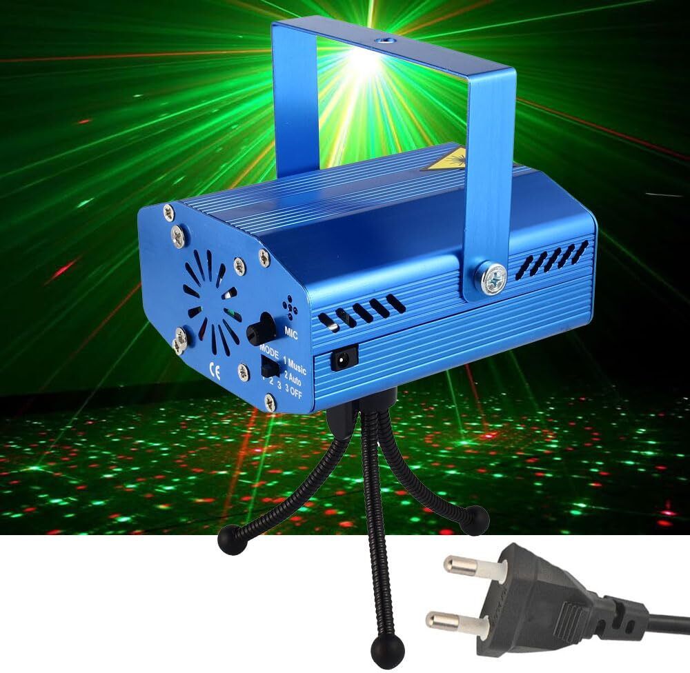 6 Pattern Disco Laser Light Sound Activated LED Stage Lighting Shower Laser Light-image-44