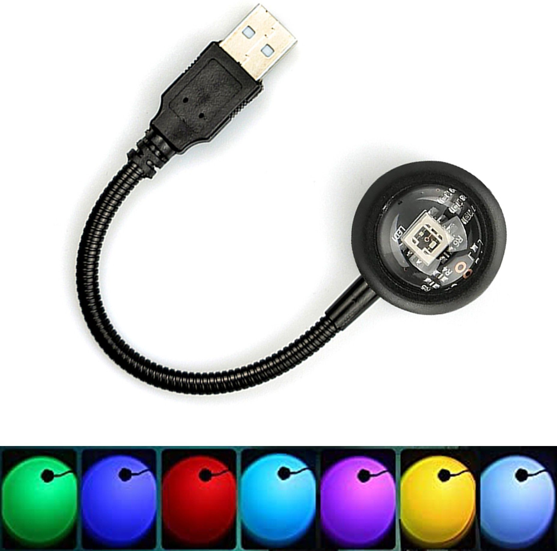Portable and Flexible Shower Sunset Light with 7 Color + 13 Functional Modes Shower Laser Light-image-31