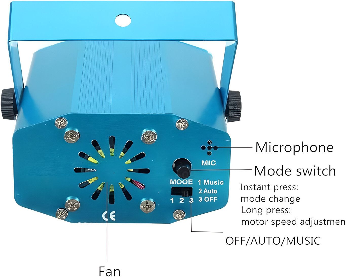 Mini Laser Projector Light Featuring Sound-Activated Disco Ball CX20 Dual Disco Ball-image-28