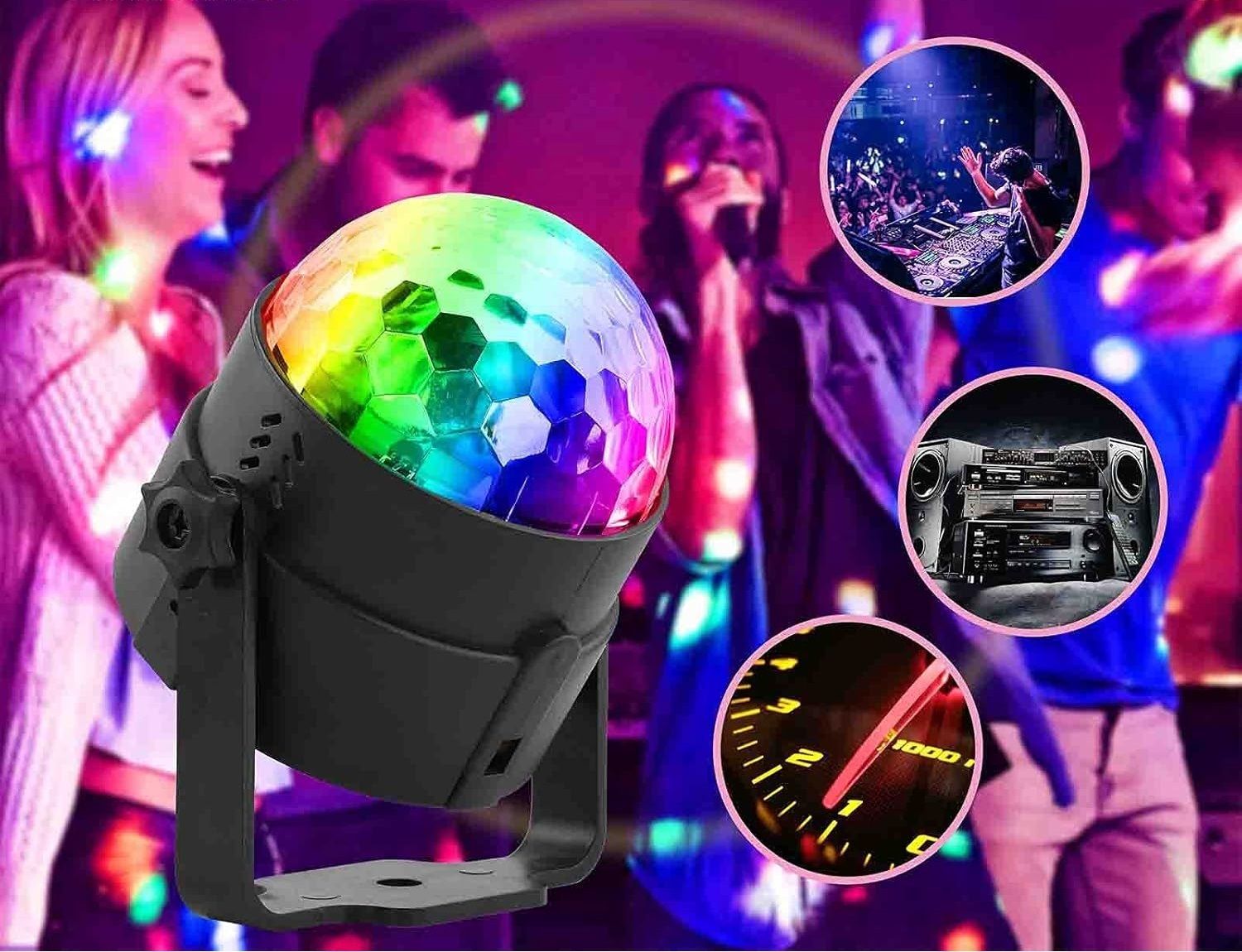 trudo Disco Light for Home Party with Remote Control-Multicolor Single Disco Ball-picture-18