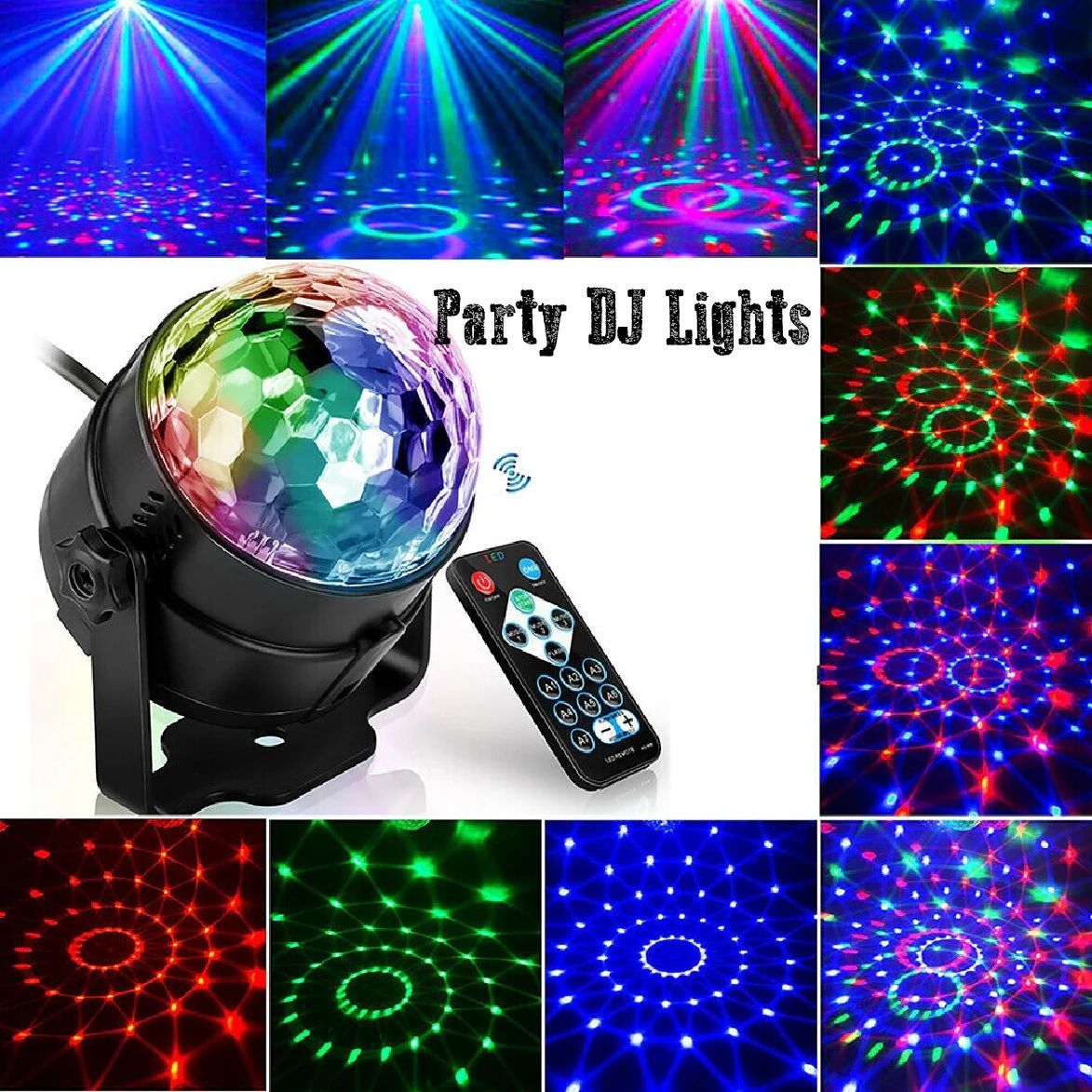 trudo RGB DJ Light Party Disco Light for Home Party Single Disco Ball-picture-10