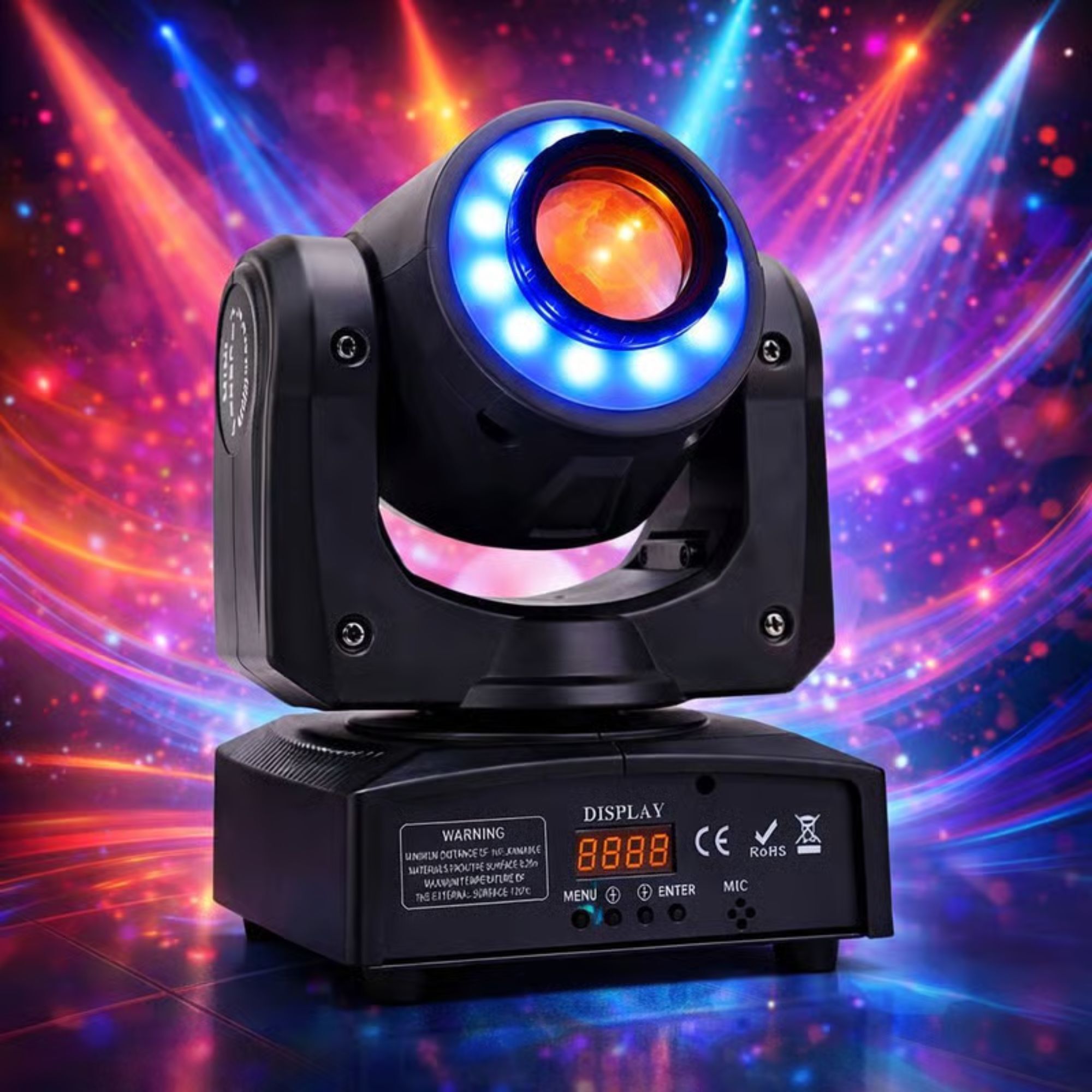spark world 30W Mini Sharpy Multicolor LED Moving Head DJ Light Disco Ball Set-picture-17