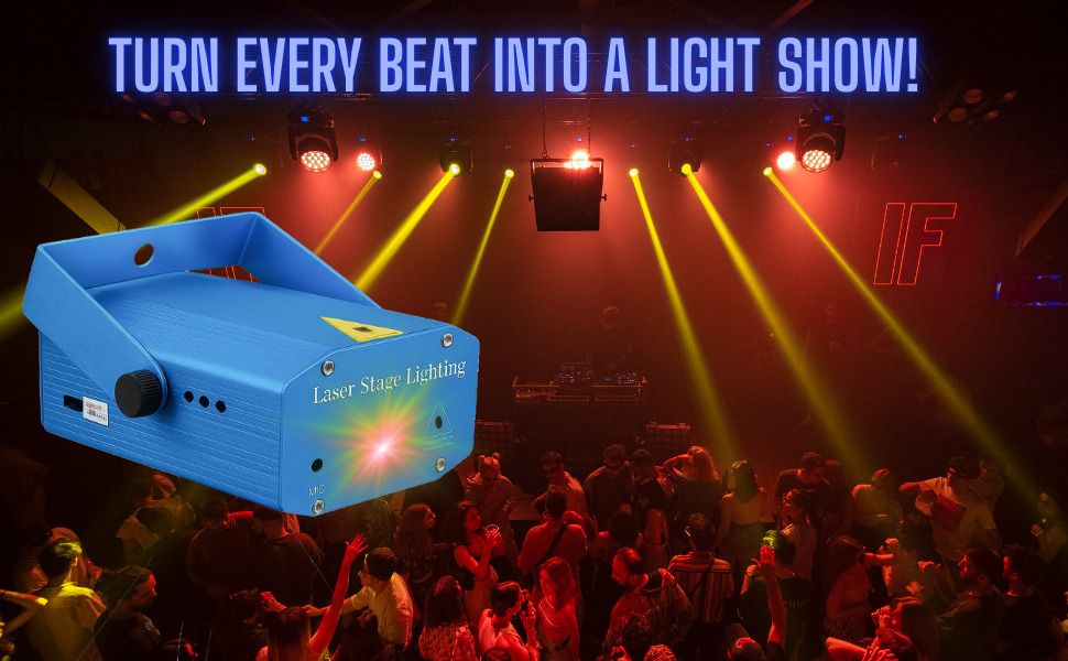 astound 6 Pattern Disco Laser Light LED Club Party Light with Auto Mode Shower Laser Light-picture-38