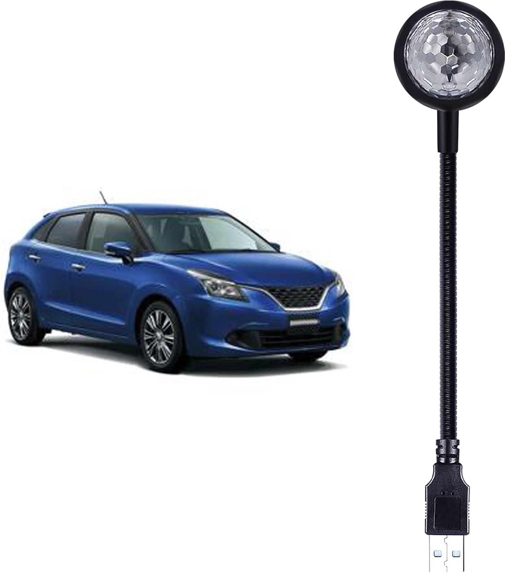 mobizac DISCO Projection Light 7 Colors + 9 Functional Modes Light for Baleno Car & SUVs Single Disco Ball-picture-34