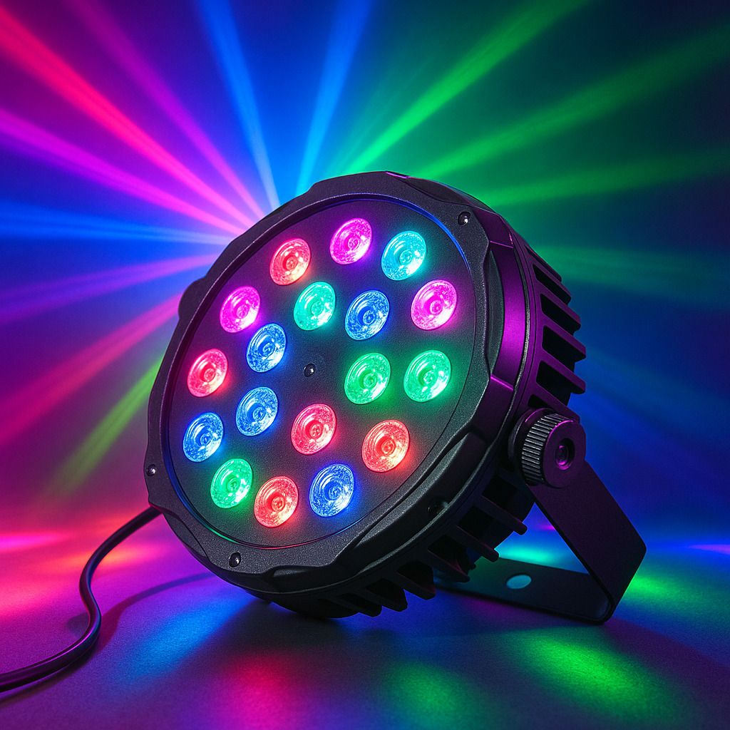 vespa 18 LED Flat PAR Stage Light with Remote Control for Birthdays Home Celebrations Shower Laser Light-picture-46