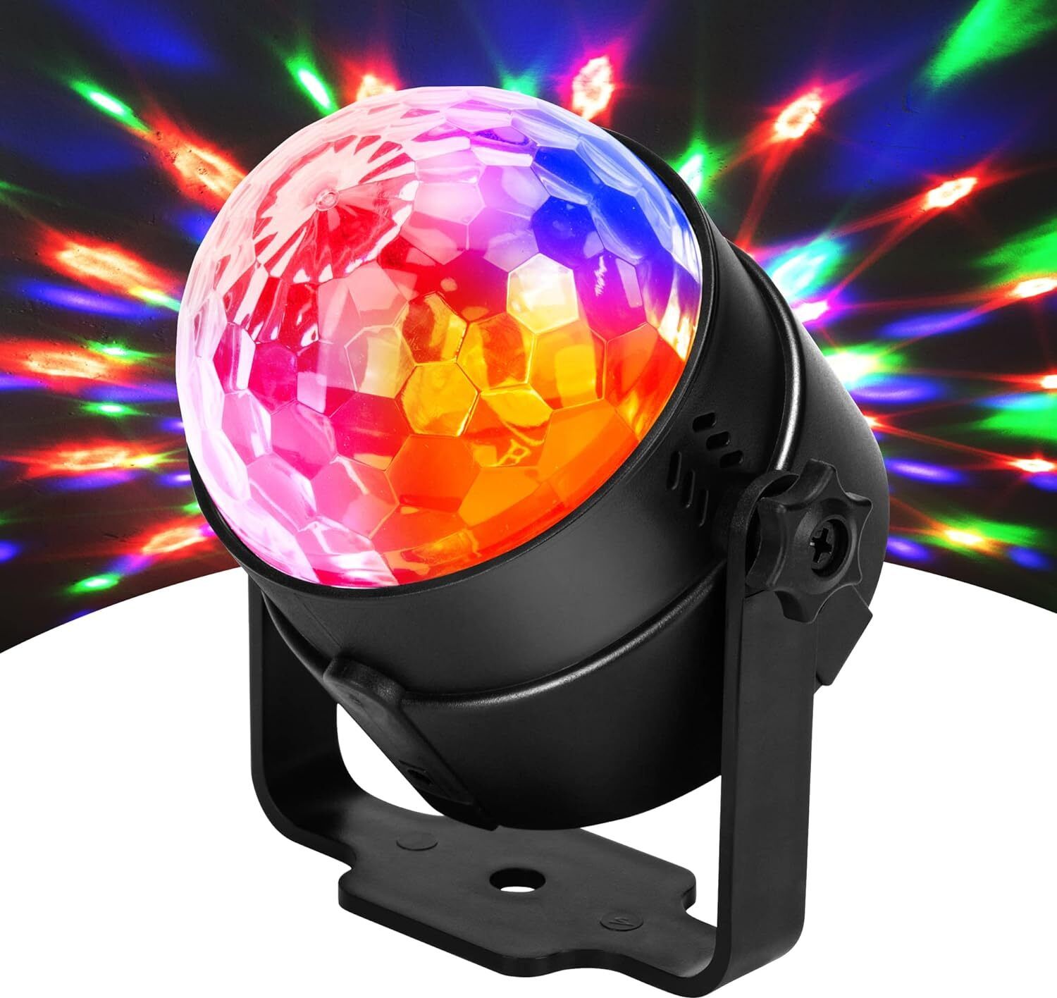 trudo Led Disco Ball 7 Colors Pattern & 4 Modes Dancing Light for Room-Multicolor Single Disco Ball-picture-15