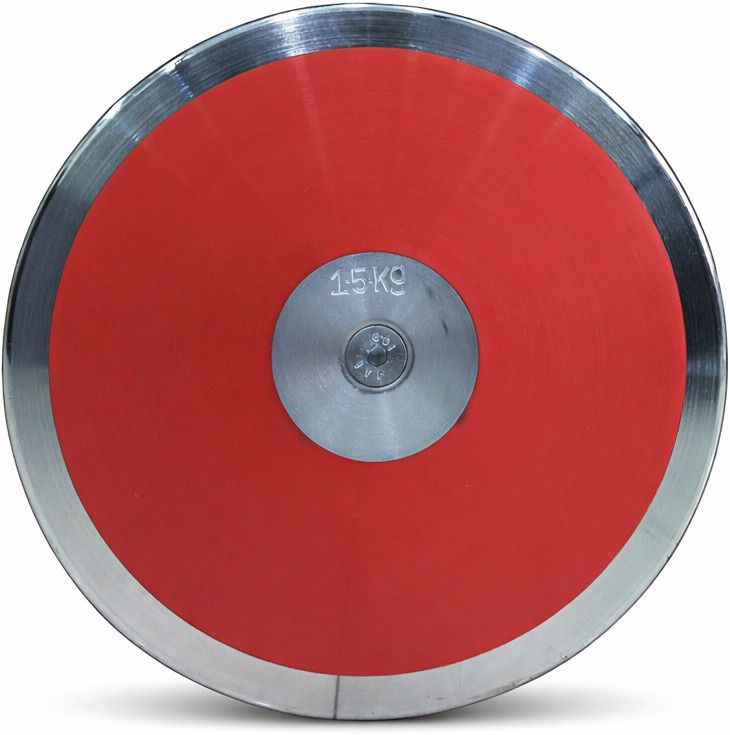 Discus Throw Material Fiber & Steel Red Color Pack Of 1 Weight 1.5 Kg Fiber Discus Throw Disc