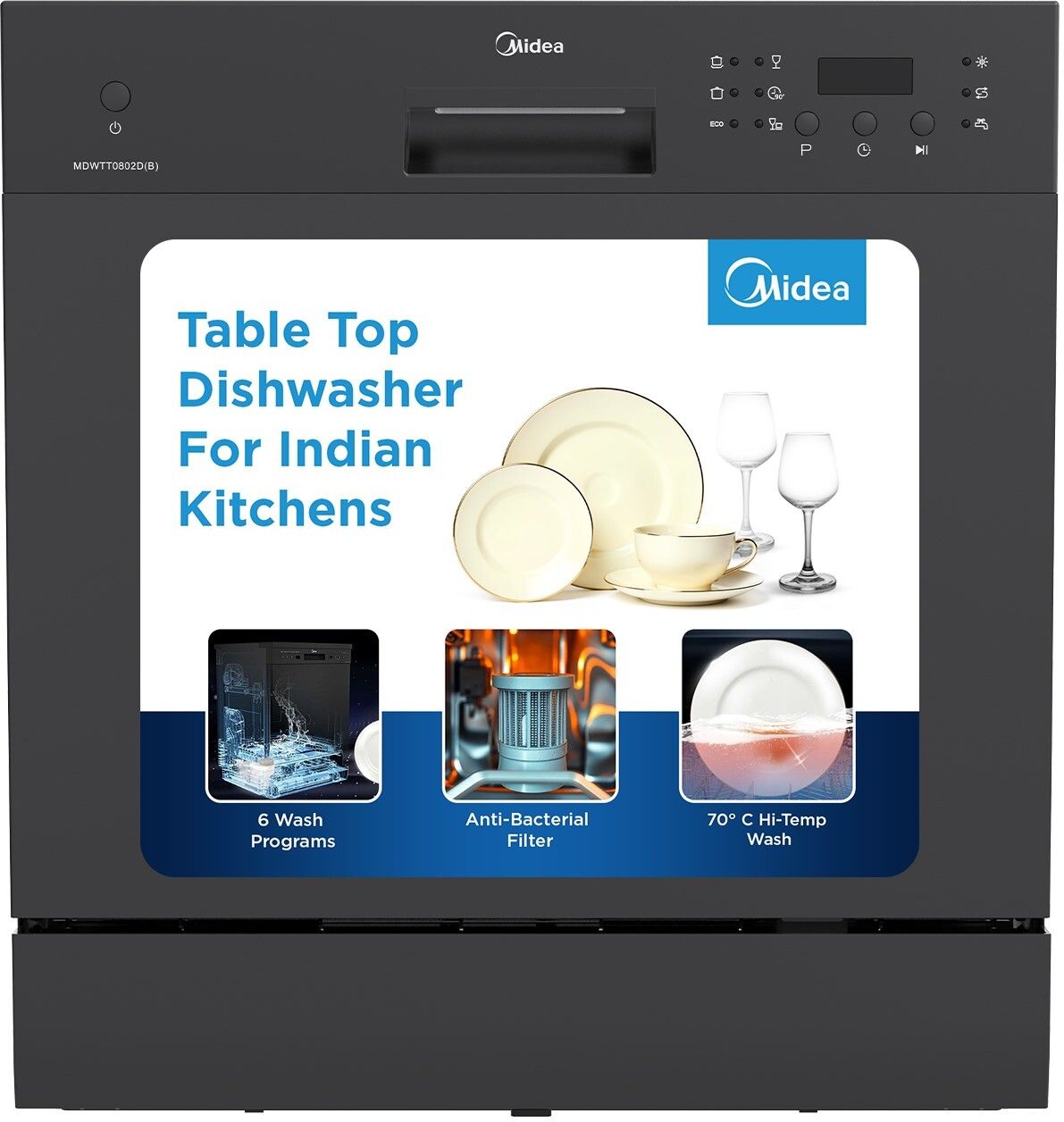 MDWTT0802D(B)IN Free Standing 8 Place Settings Dishwasher