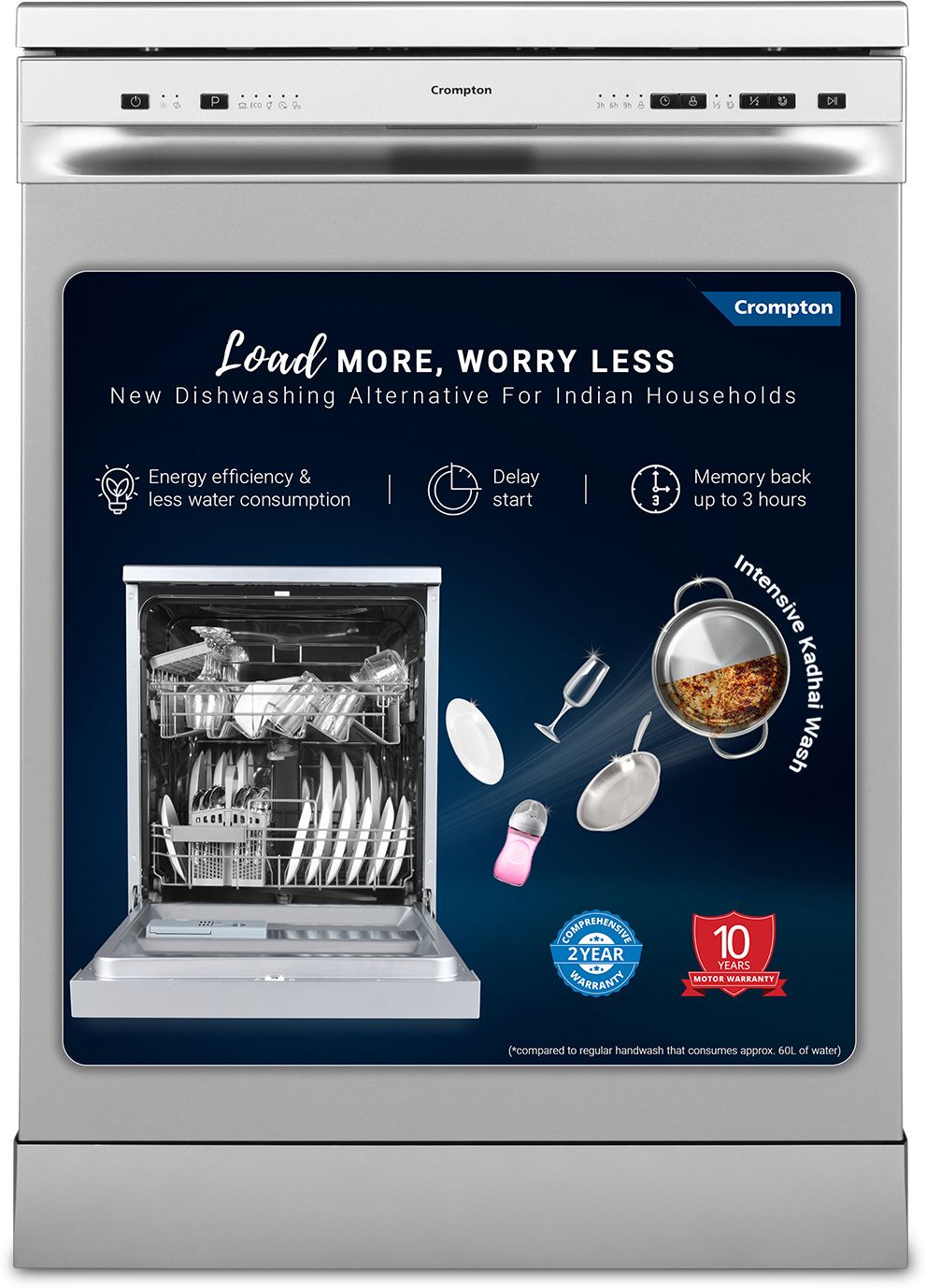 FS-DWVOA13PS-ENT Free Standing 13 Place Settings Dishwasher