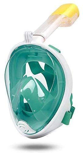 vbm Snorkel Mask with Dry Top Breathing System180 Degree Panoramic Full Face Snorkel Diving Mask-picture-26