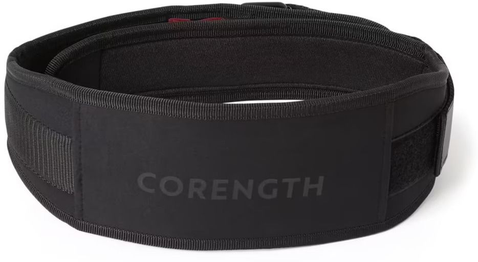 Weight Lifting Belt with Dual Nylon Closure (MEDIUM-LARGE)-Black By Decathlon Diving Weight Belt